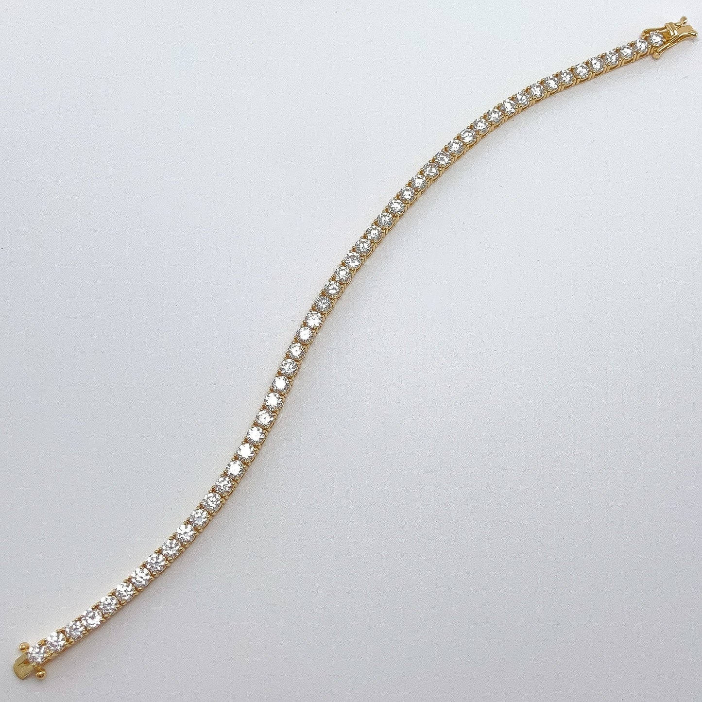 7.65cts Round Diamond Tennis Bracelet, 18k - Forever Rox