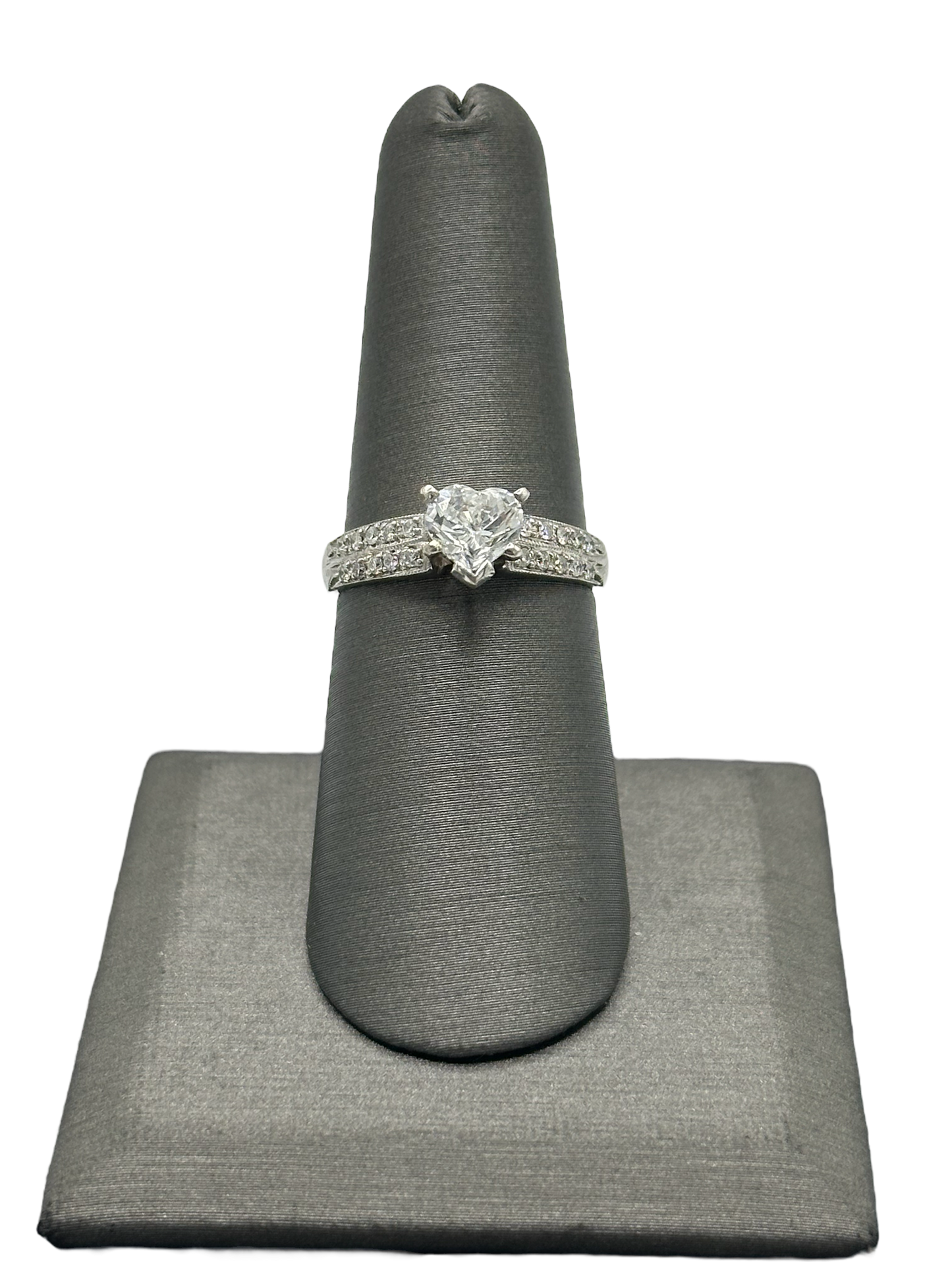 Heart Shaped Diamond Bridal Ring