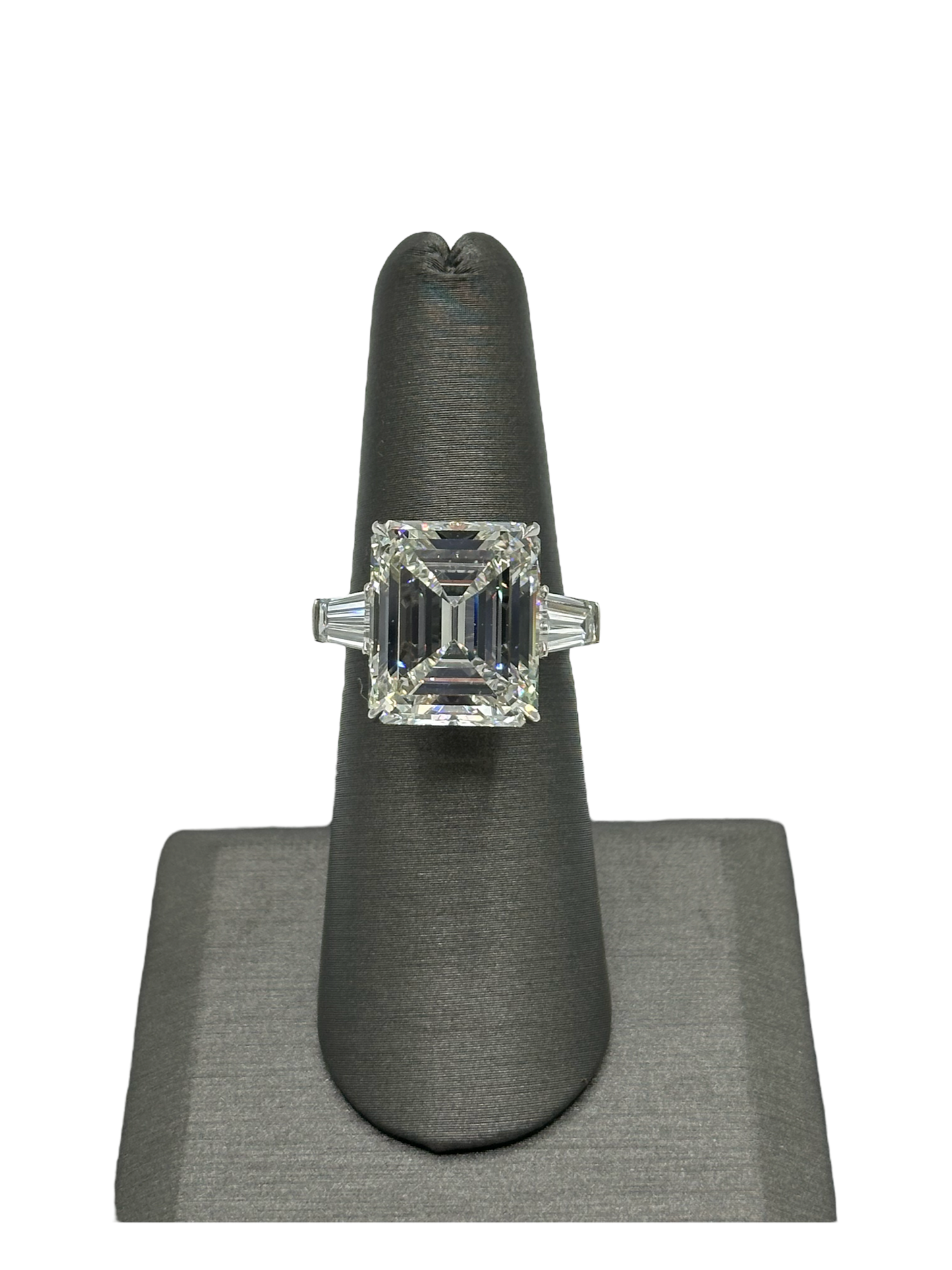 Custom 11.4ct Emerald Cut Diamond Ring