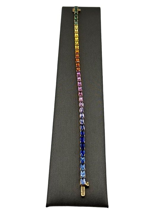 East to West Rainbow Sapphire Bracelet