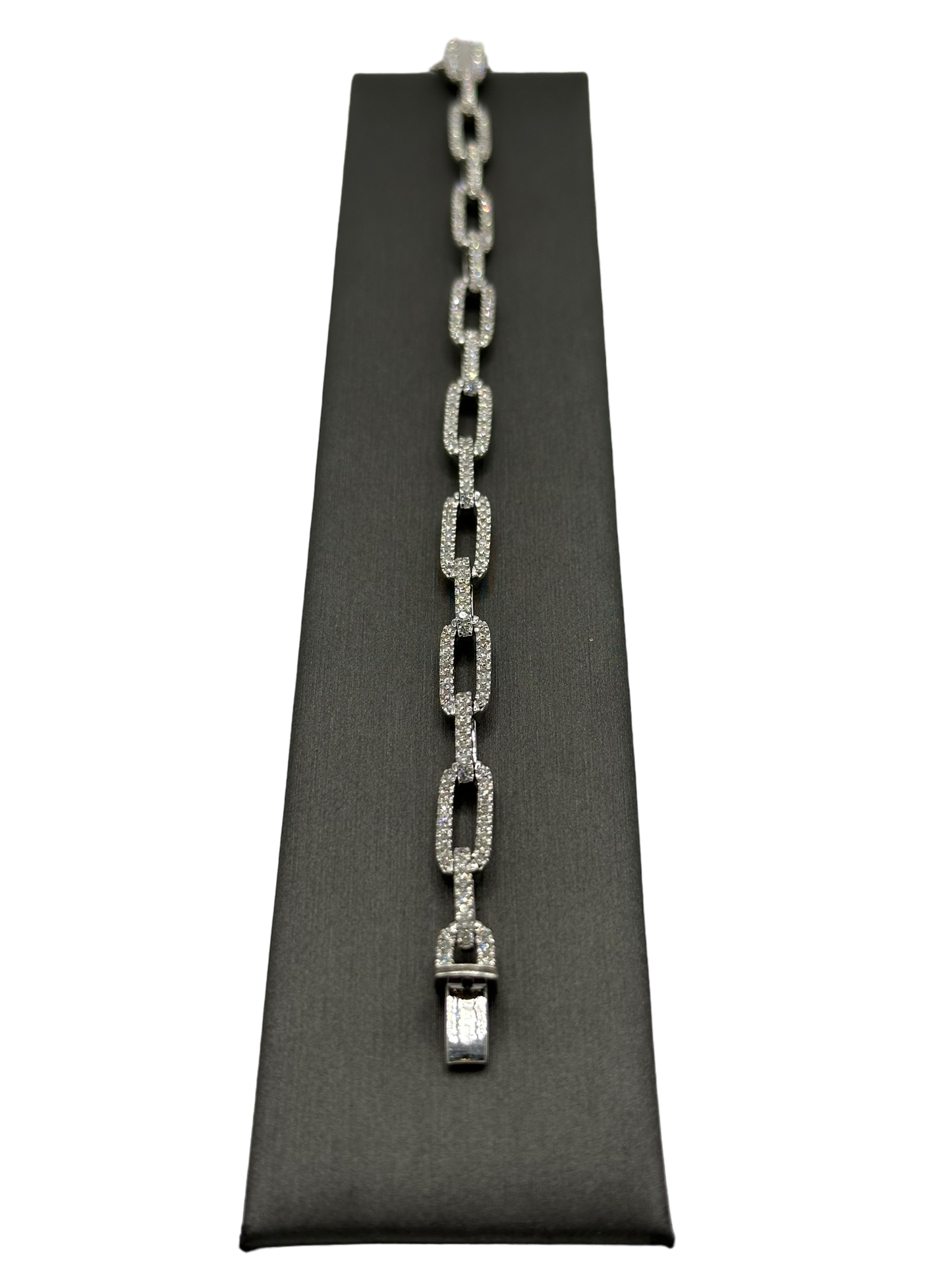 Paperclip Link Diamond Bracelet