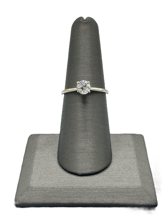 European Cut Diamond Bridal Ring