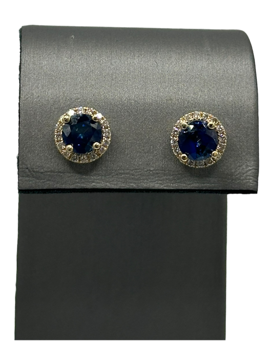 Extra Fine Sapphire & Diamond Studs