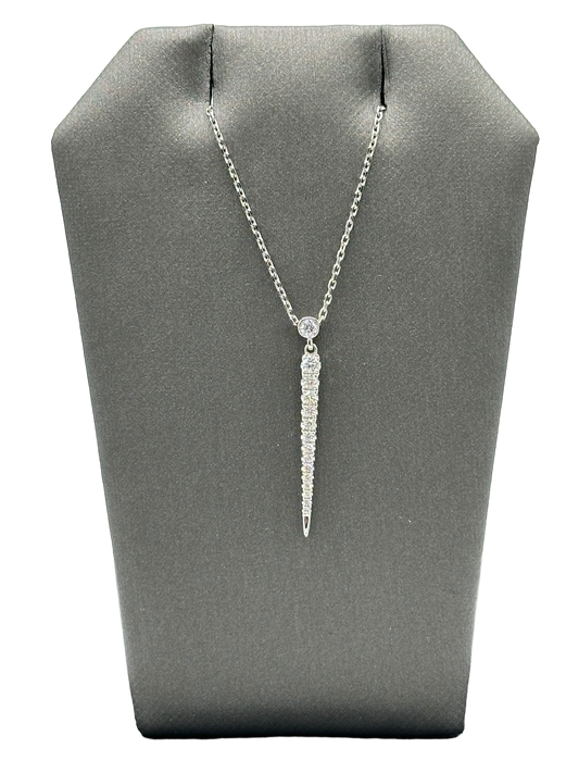 Diamond Spike Pendant With Chain