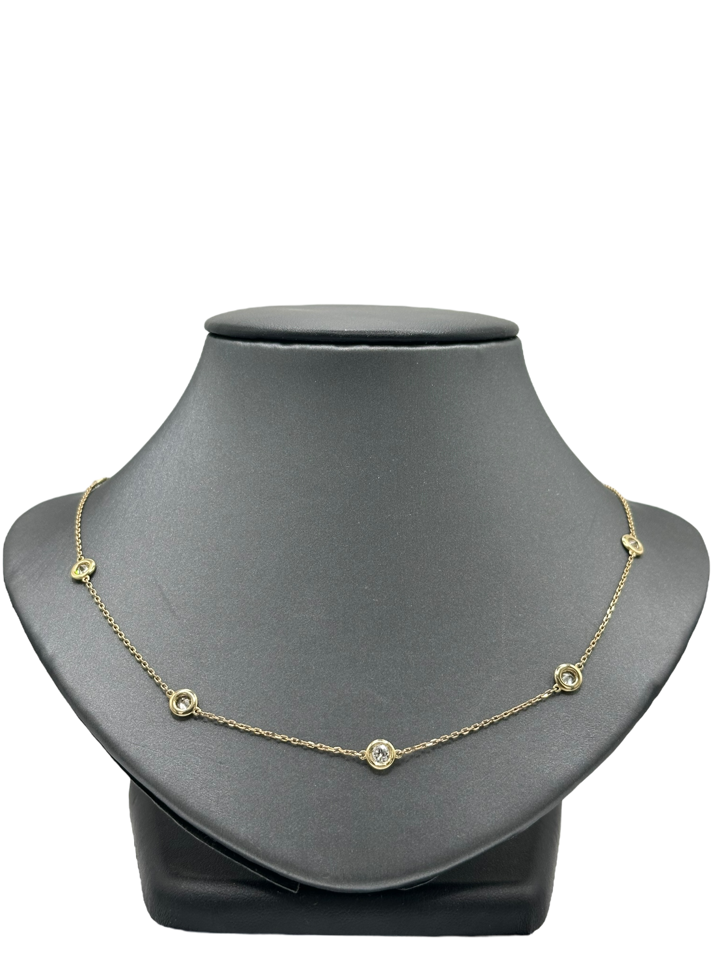 20" Yellow Gold Diamonds By The Yard Necklace