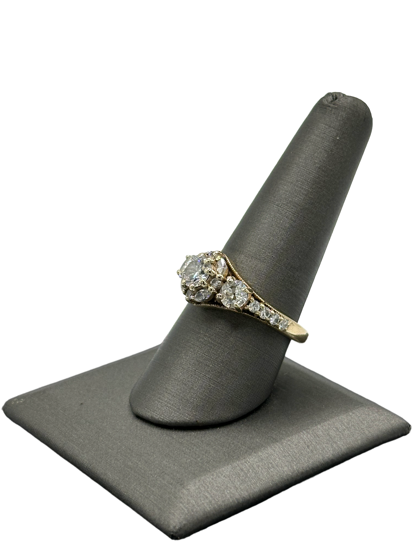 Custom Round & Marquise Cut Diamond Wedding Ring