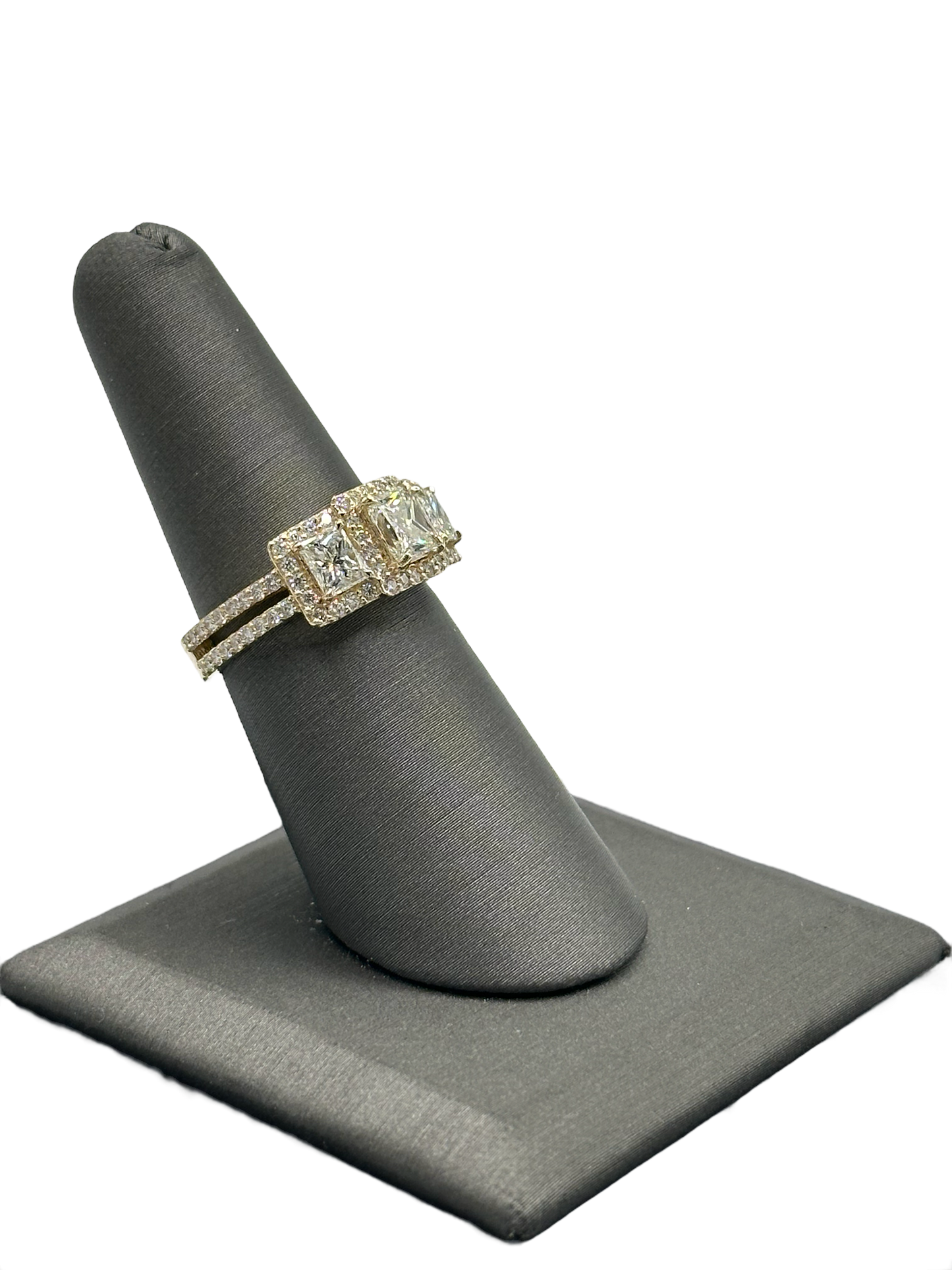 Custom Princess Cut Diamond Wedding Ring