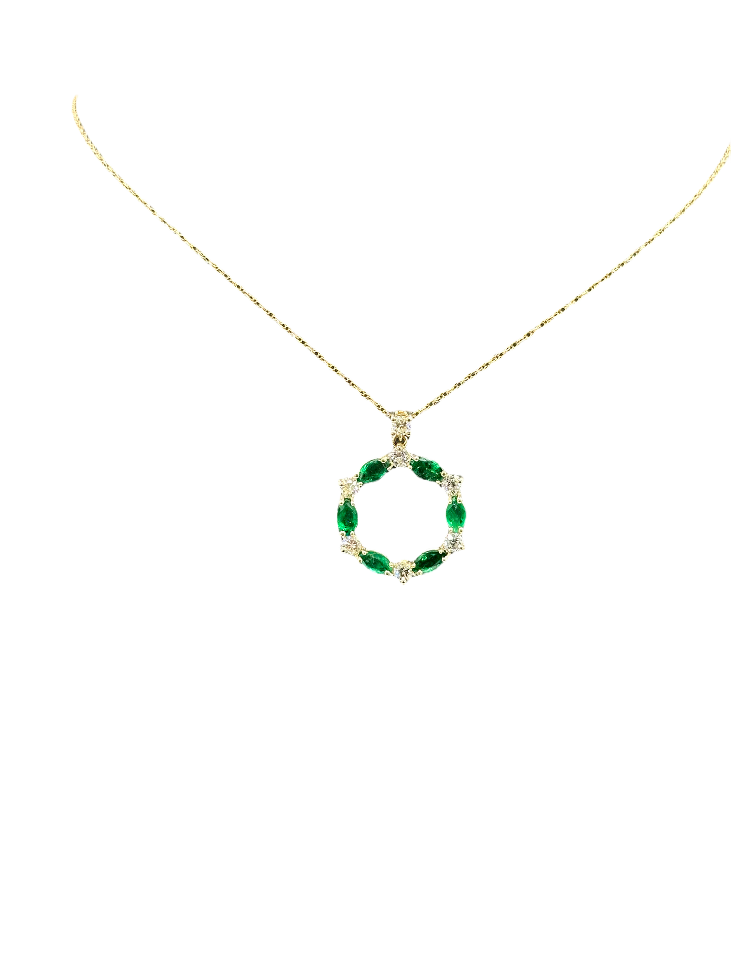 Custom Emerald & Diamond Pendant