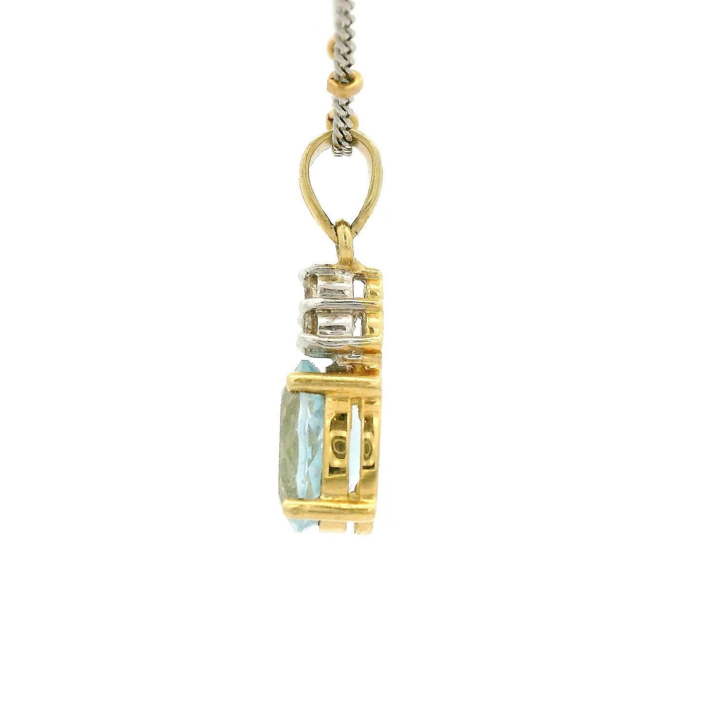 Aquamarine & Diamond Pendant - Forever Rox