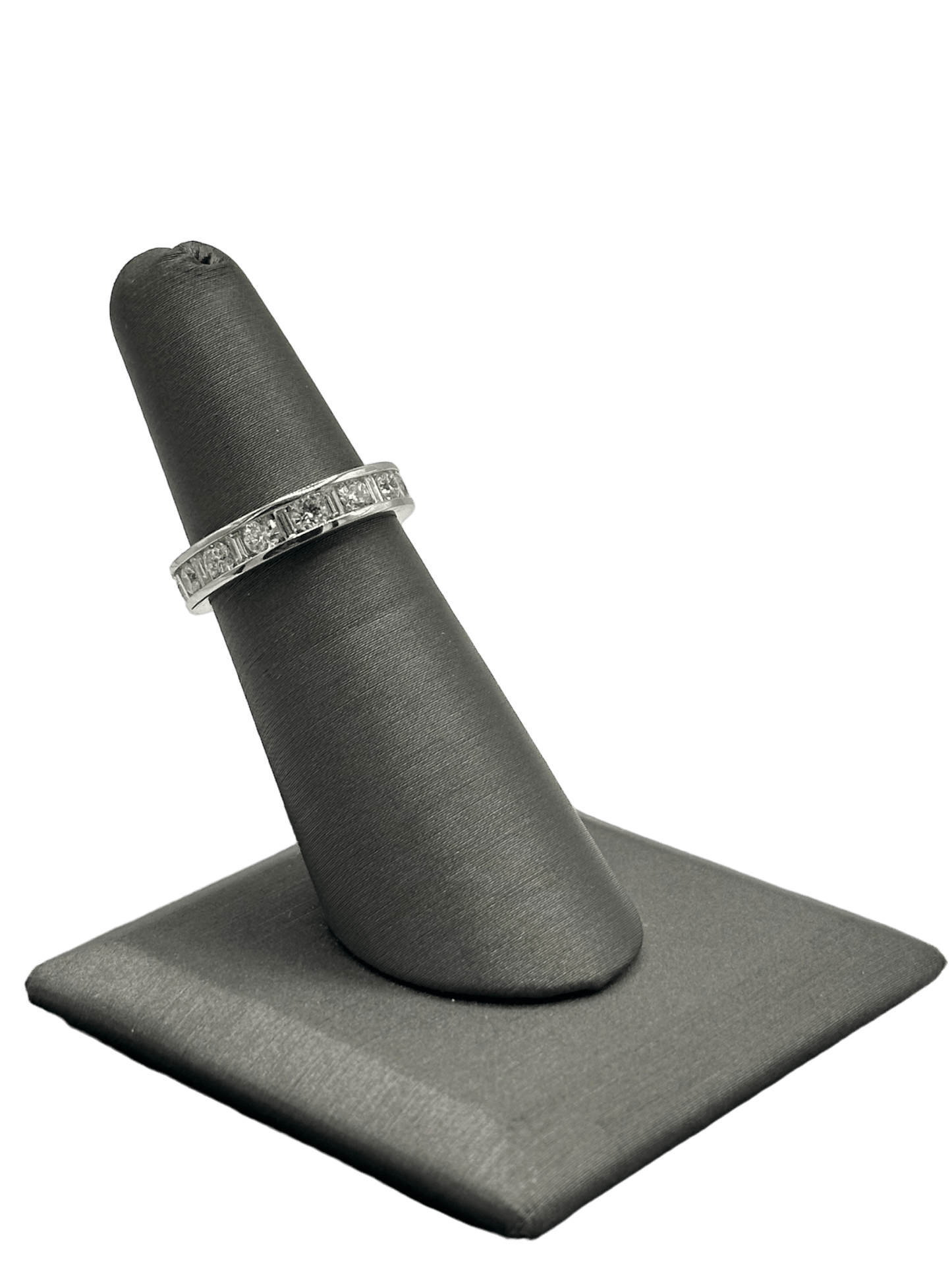 Channel Set Baguette & Round Diamond Eternity Band - Forever Rox