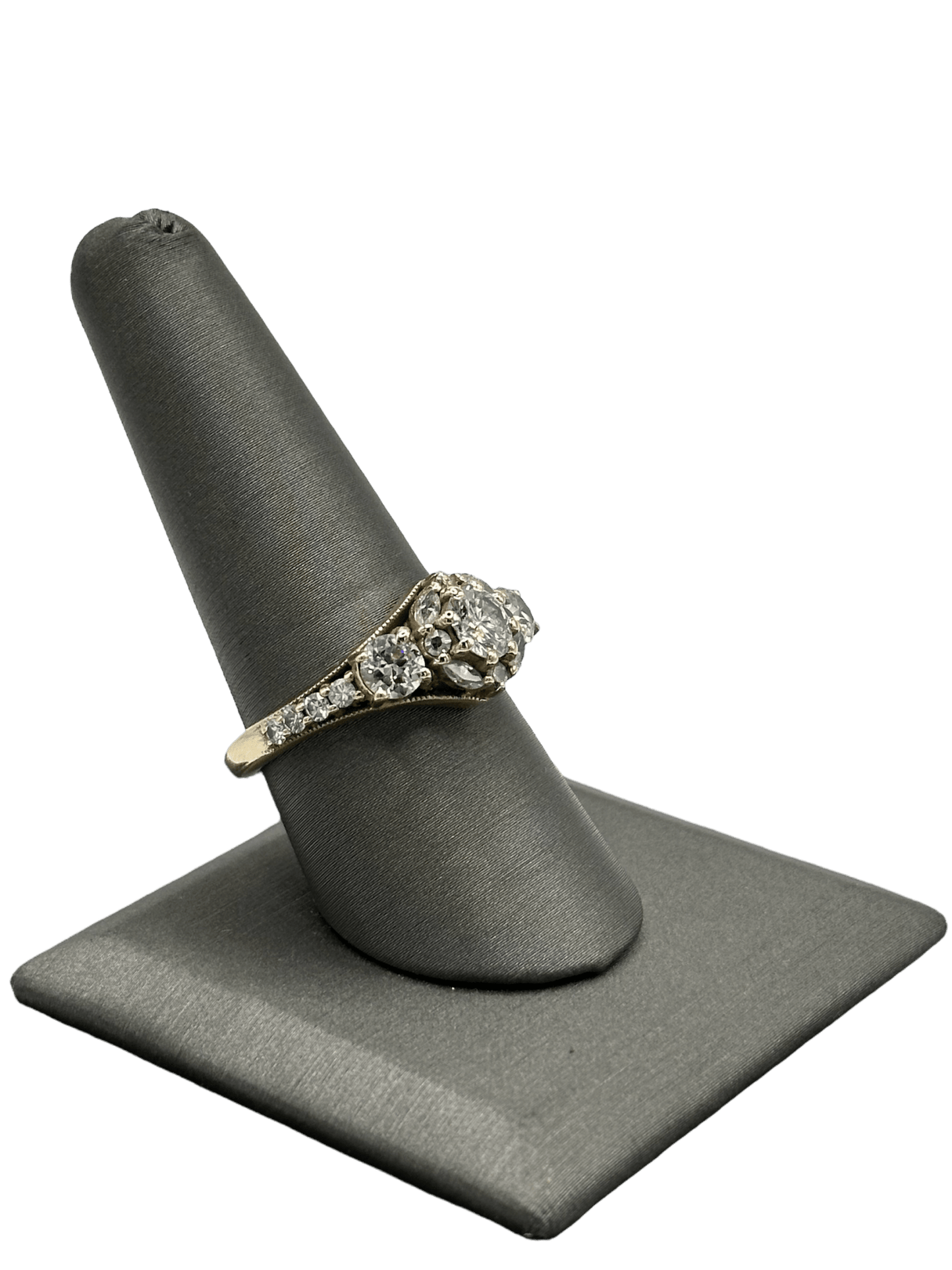 Custom Round & Marquise Cut Diamond Wedding Ring - Forever Rox
