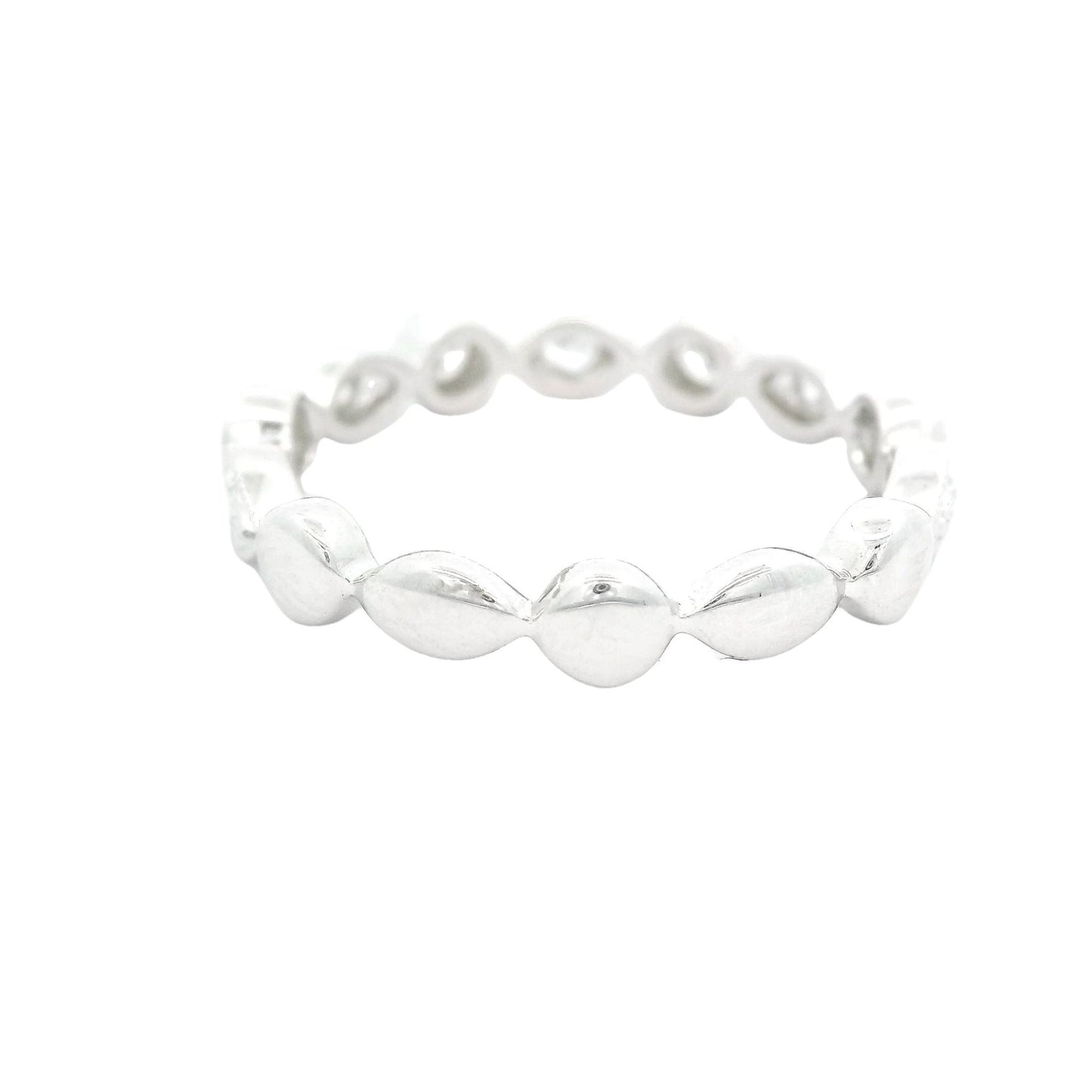 Diamond Band With Marquise and Round Milgrain Bezels - Forever Rox