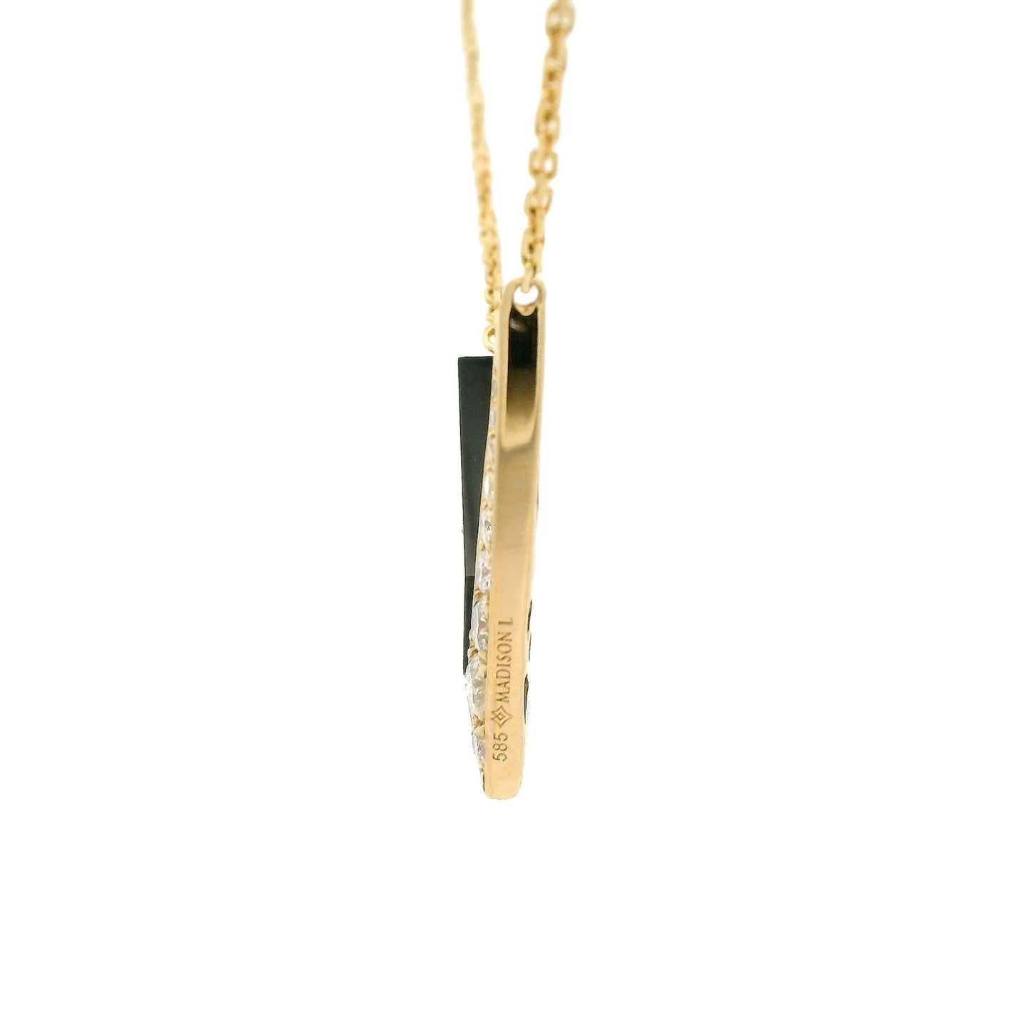 Diamond & Onyx V Pendant - Forever Rox