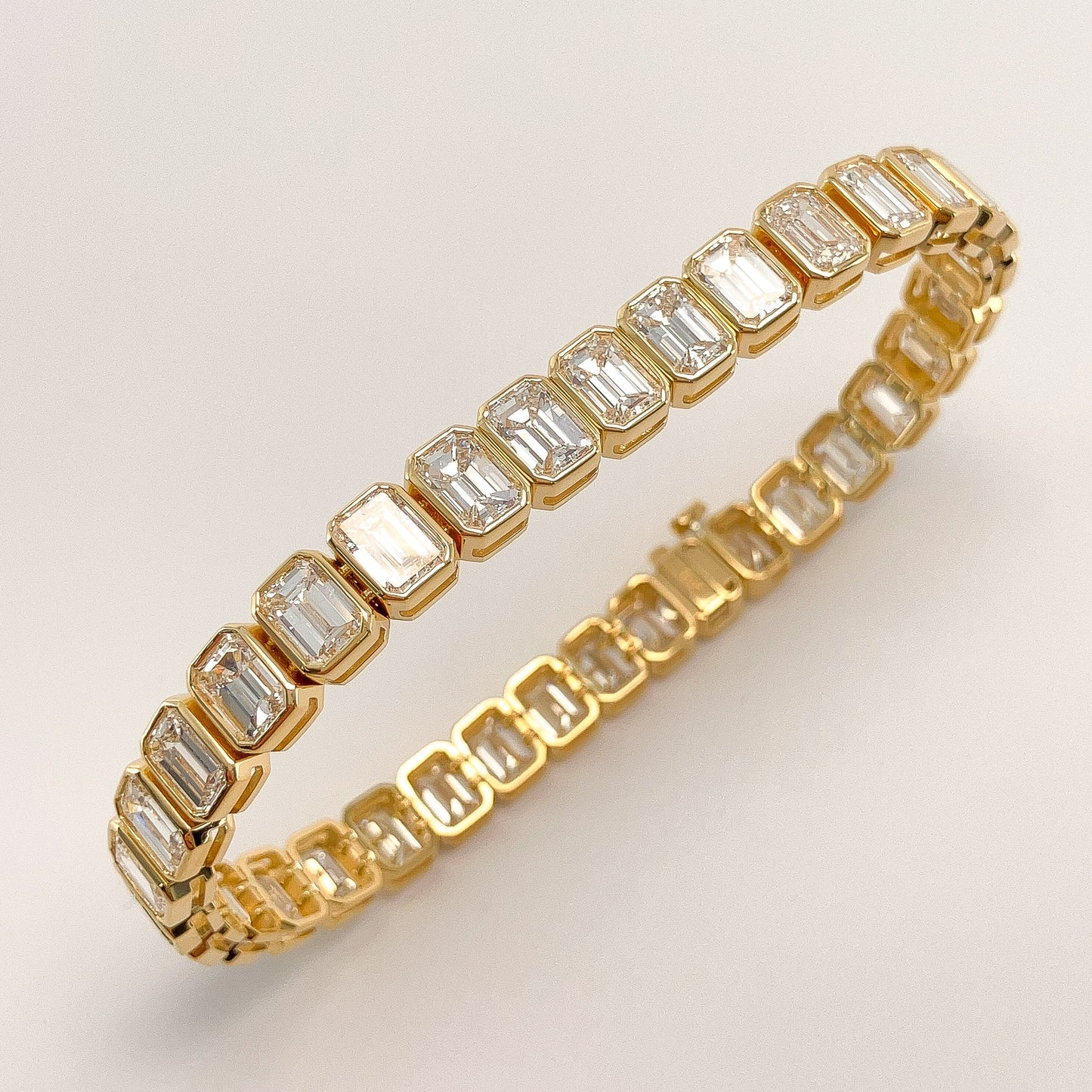 Emerald Cut Diamond Tennis bracelet - Forever Rox
