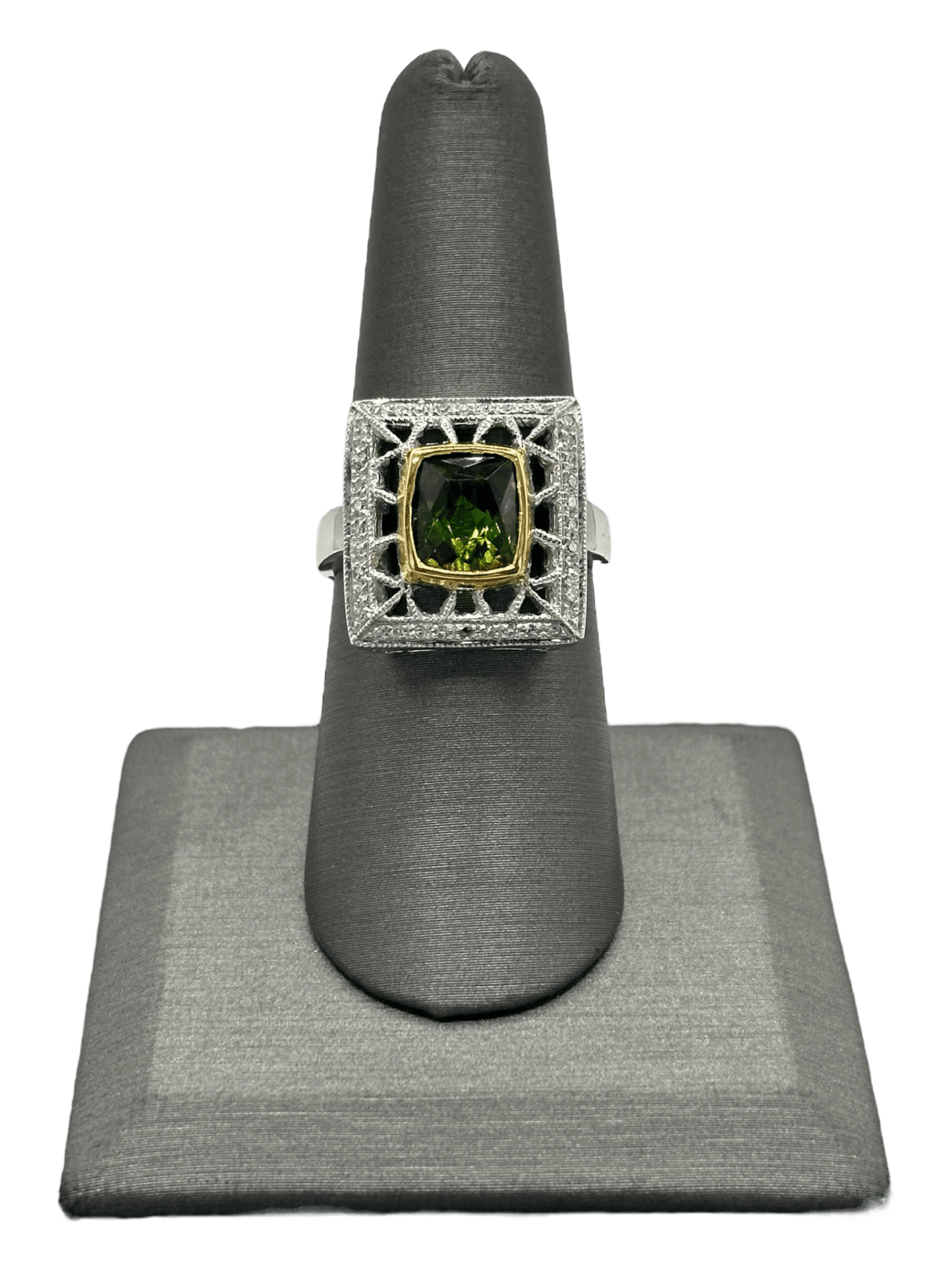 Green Tourmaline & Diamond Ring - Forever Rox
