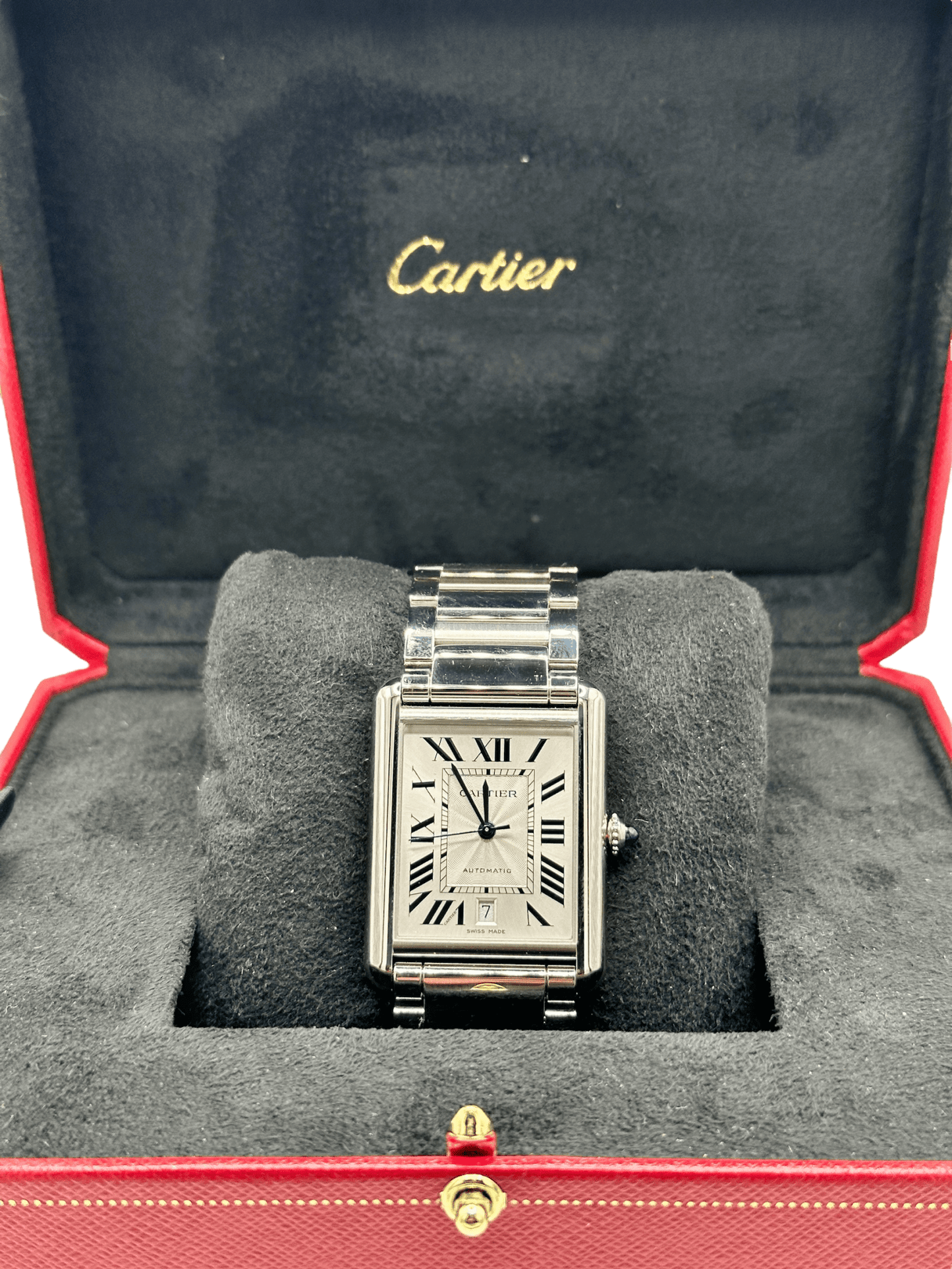 Large Cartier Tank Must Steel Watch - Forever Rox
