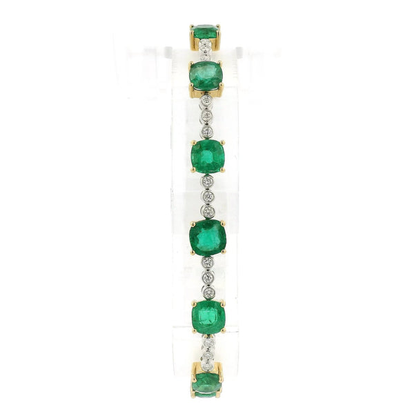 Natural Emerald & Diamond Tennis Bracelet - Forever Rox Fine Jewelry