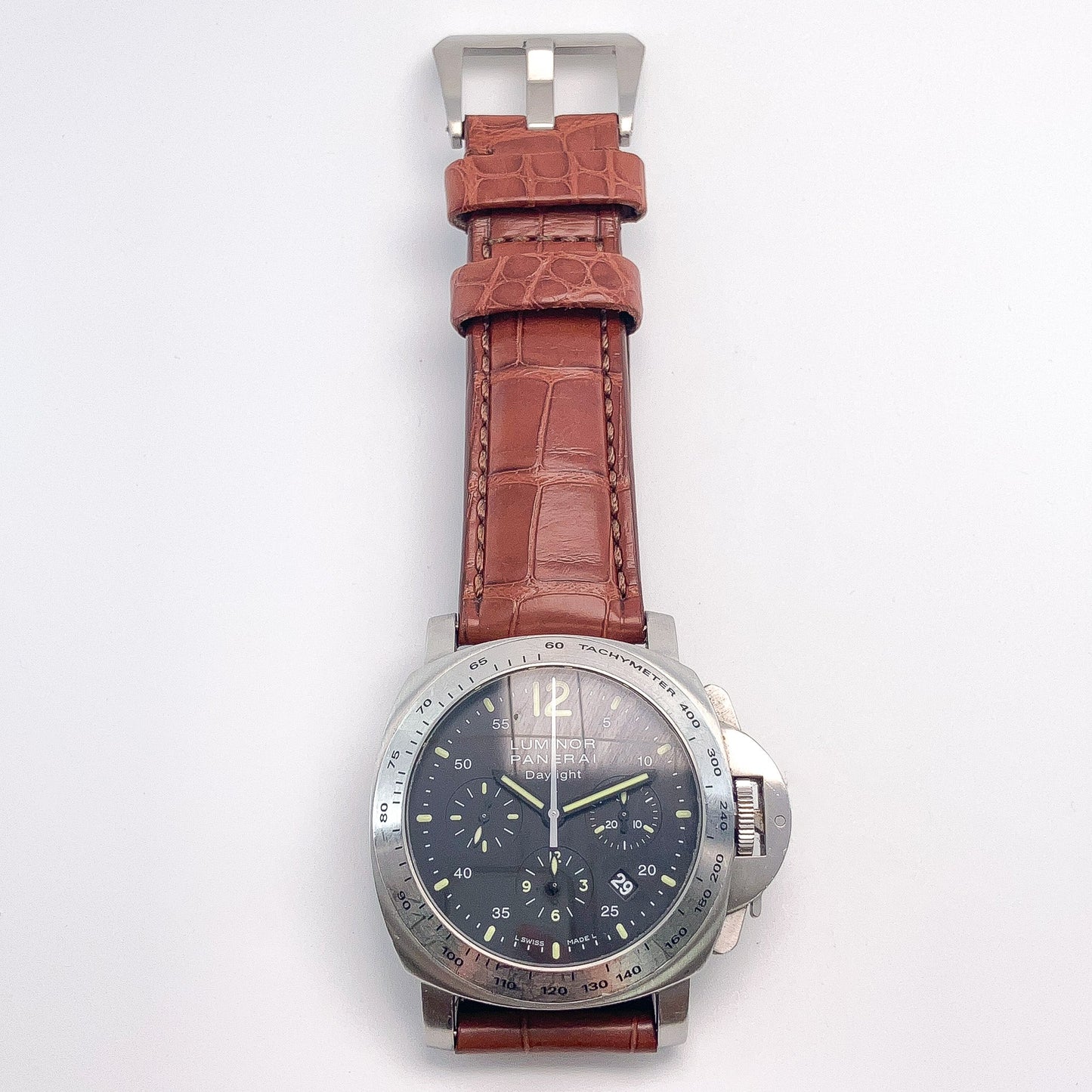 Panerai Daylight Leatherstrap Watch, SS - Forever Rox Fine Jewelry