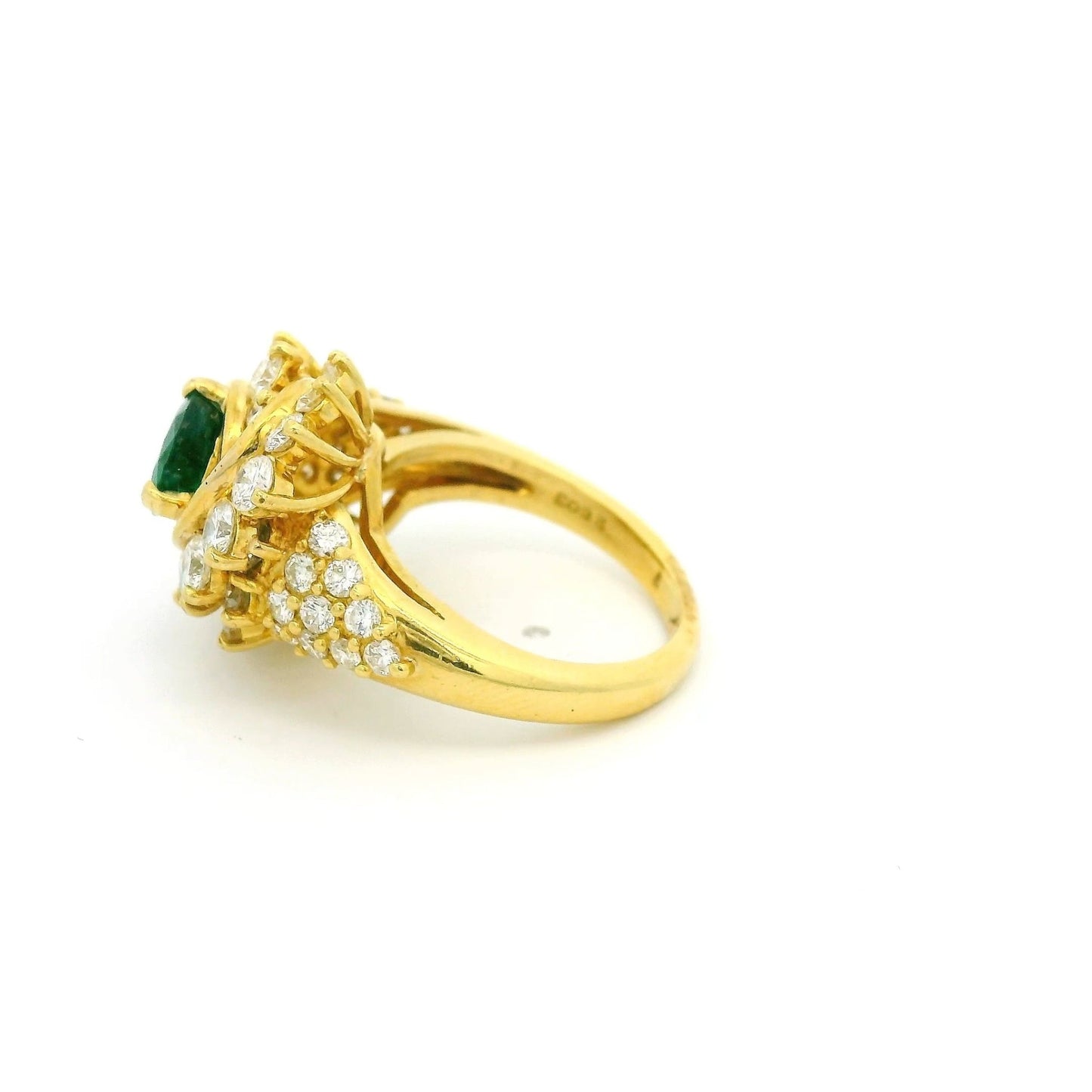 Pear Shape Zambian Emerald & Diamond Ring - Forever Rox