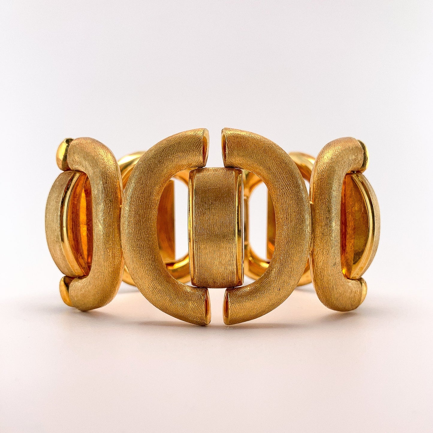 Vintage Italian Textured Wide Bracelet, 18k - Forever Rox