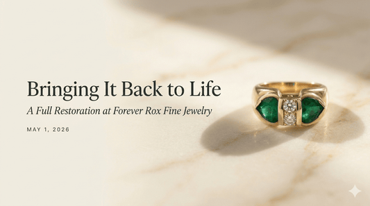 Bringing It Back to Life: A Full Restoration of a Two Pear-Cut Emerald & Diamond Ring at Forever Rox Fine Jewelry - Forever Rox Fine Jewelry