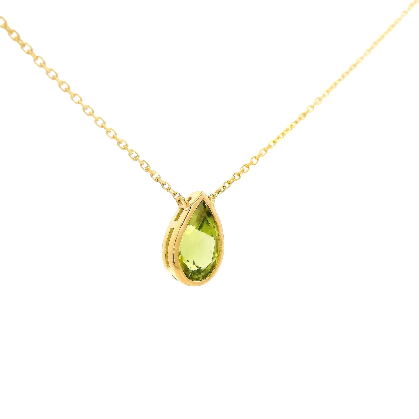 Pear Shape Peridot Pendant