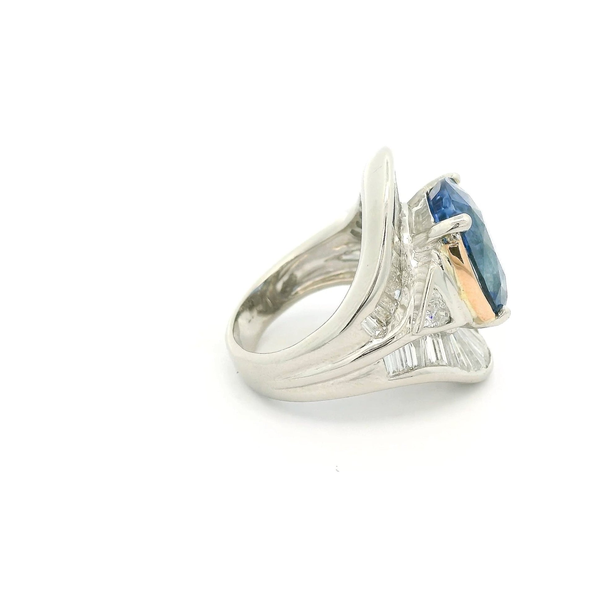 10.01ct GIA Certified Oval Cut Sapphire & Diamond Ring - Forever Rox