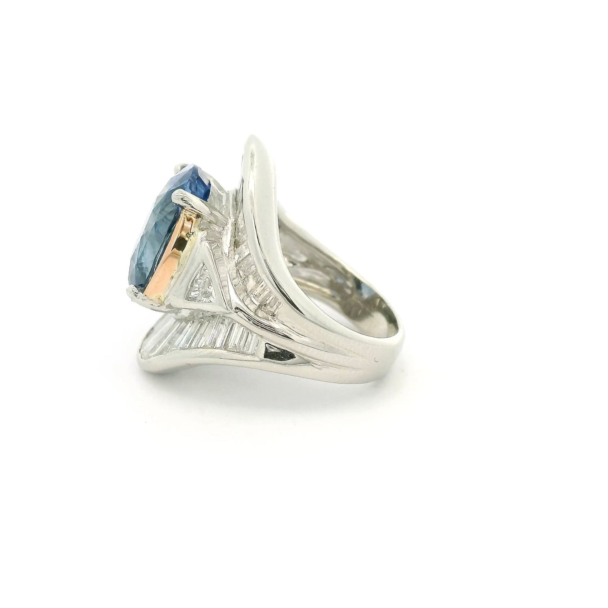 10.01ct GIA Certified Oval Cut Sapphire & Diamond Ring - Forever Rox