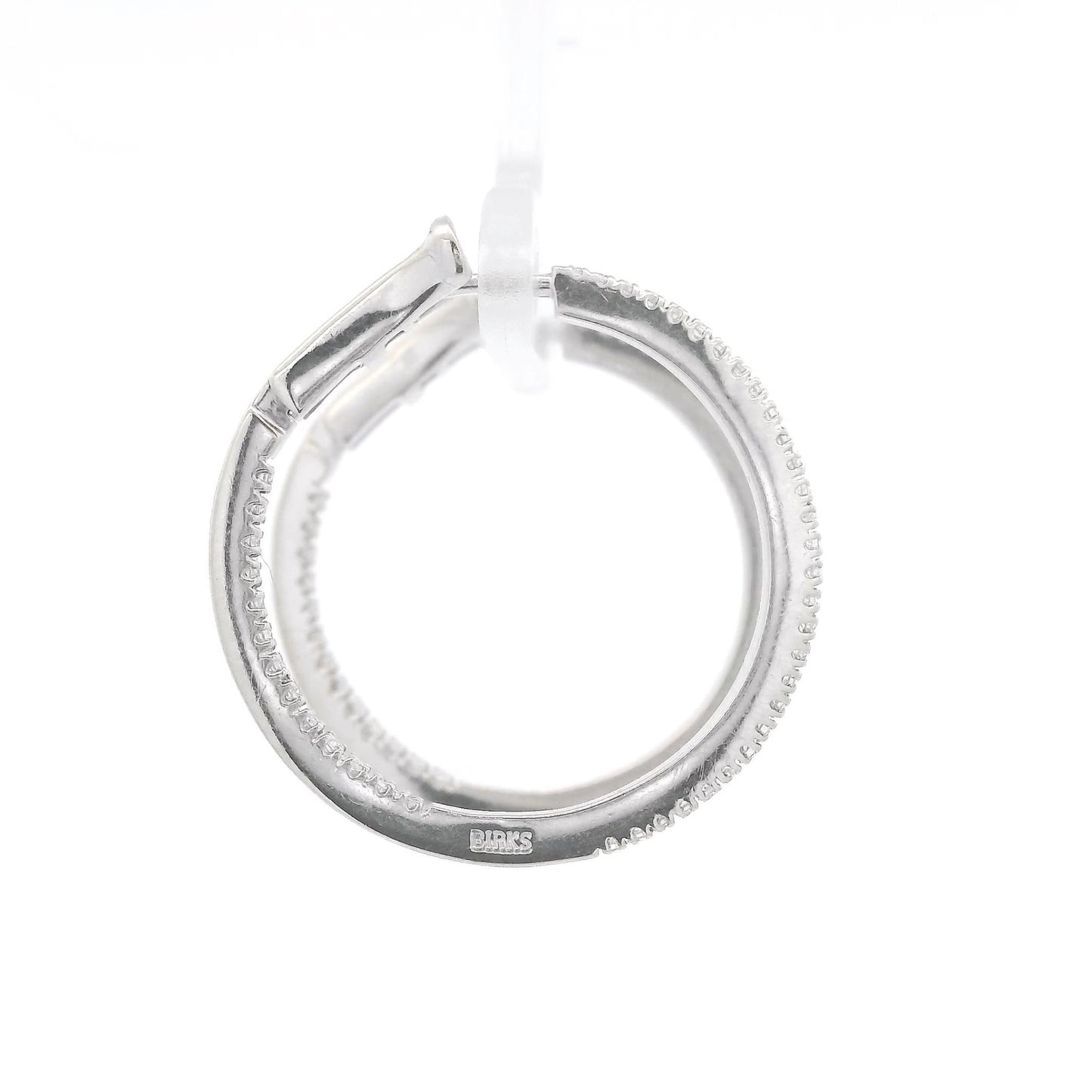 ~1.00ctw White Gold Innie Outtie Diamond Hoops - Forever Rox