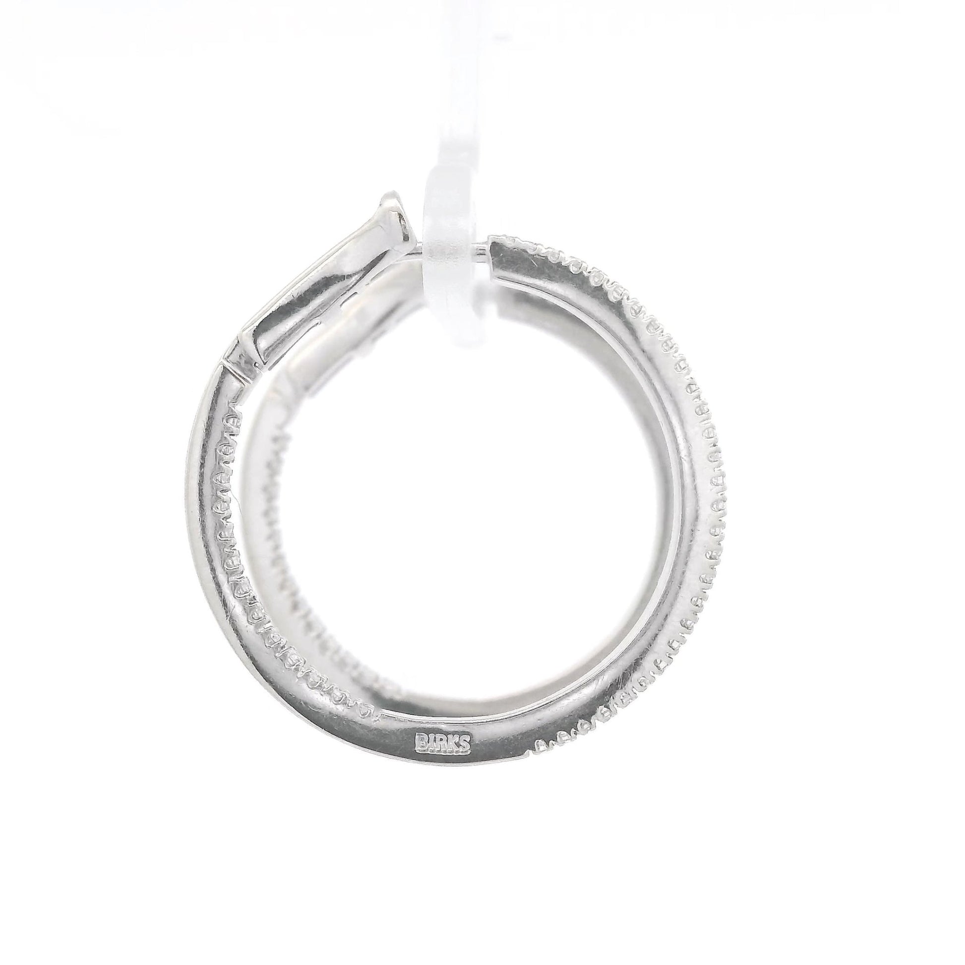 ~1.00ctw White Gold Innie Outtie Diamond Hoops - Forever Rox