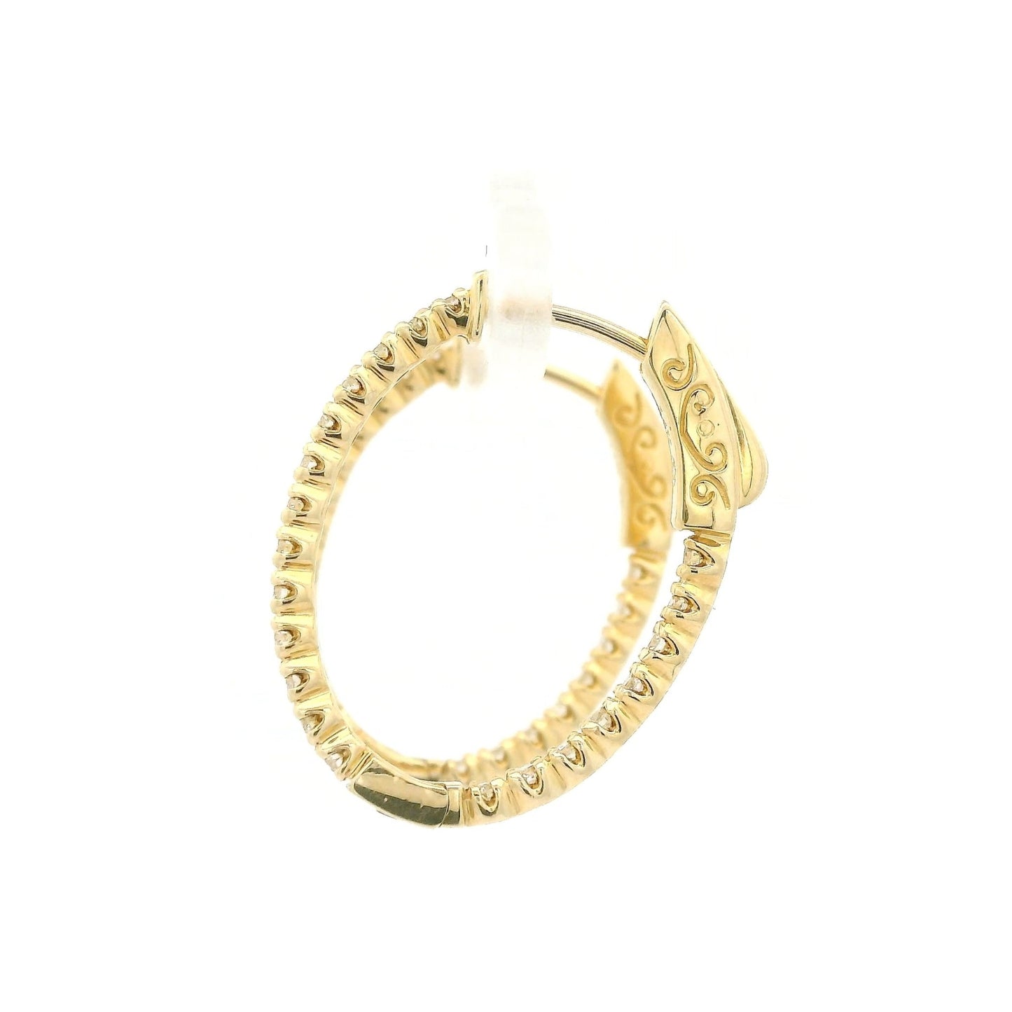 1.04ctw Diamond Oval Hoops - Forever Rox