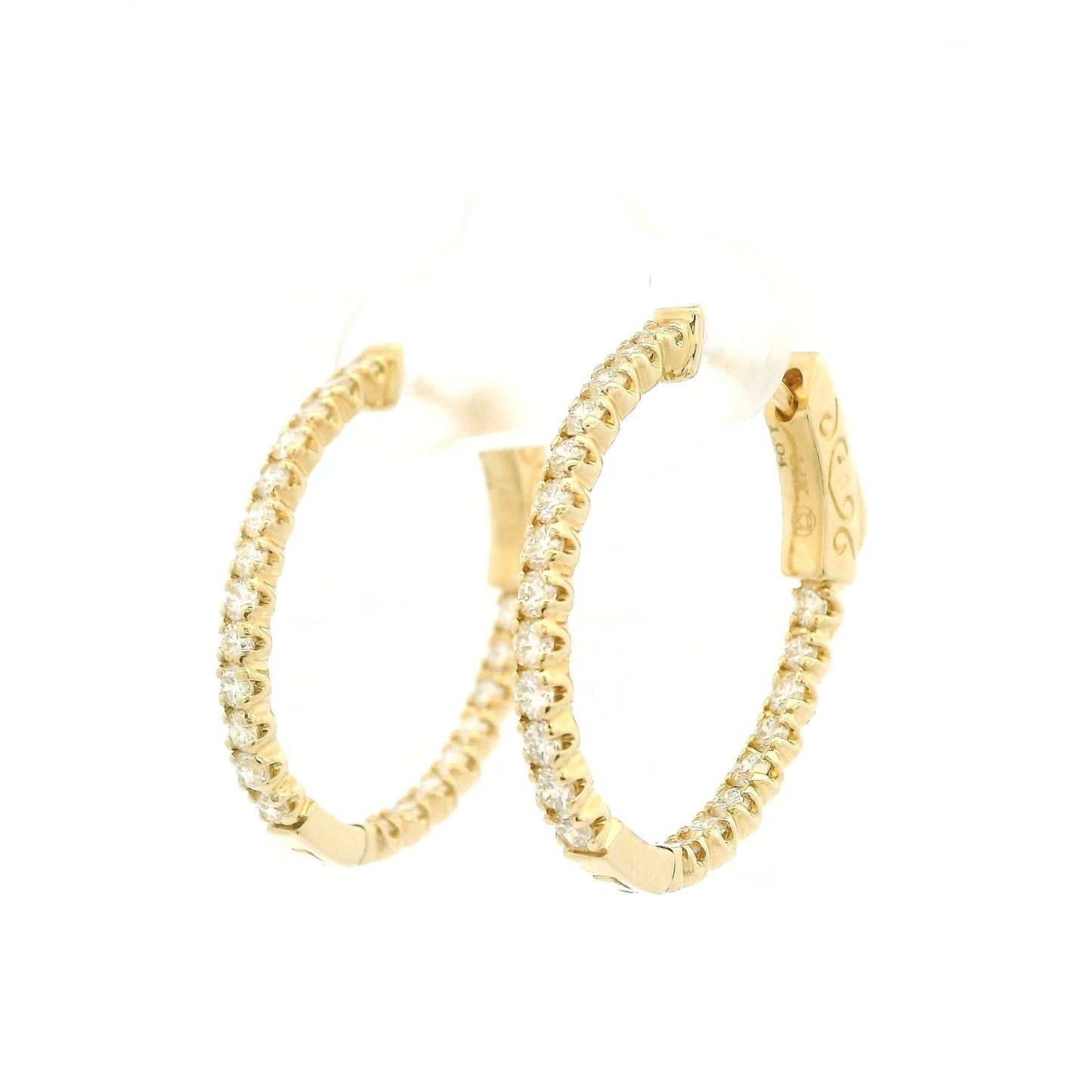 1.04ctw Diamond Oval Hoops - Forever Rox