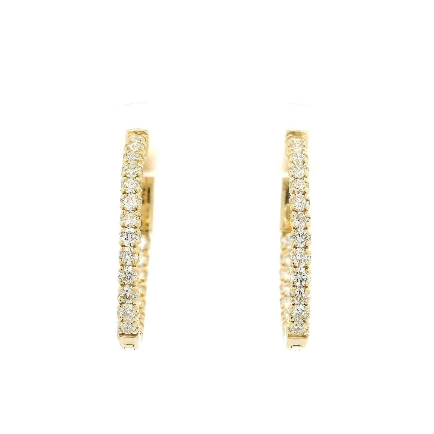 1.04ctw Diamond Oval Hoops - Forever Rox
