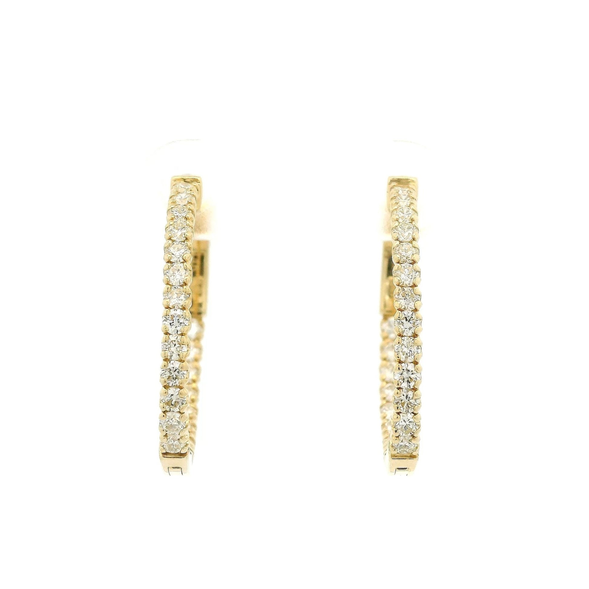 1.04ctw Diamond Oval Hoops - Forever Rox