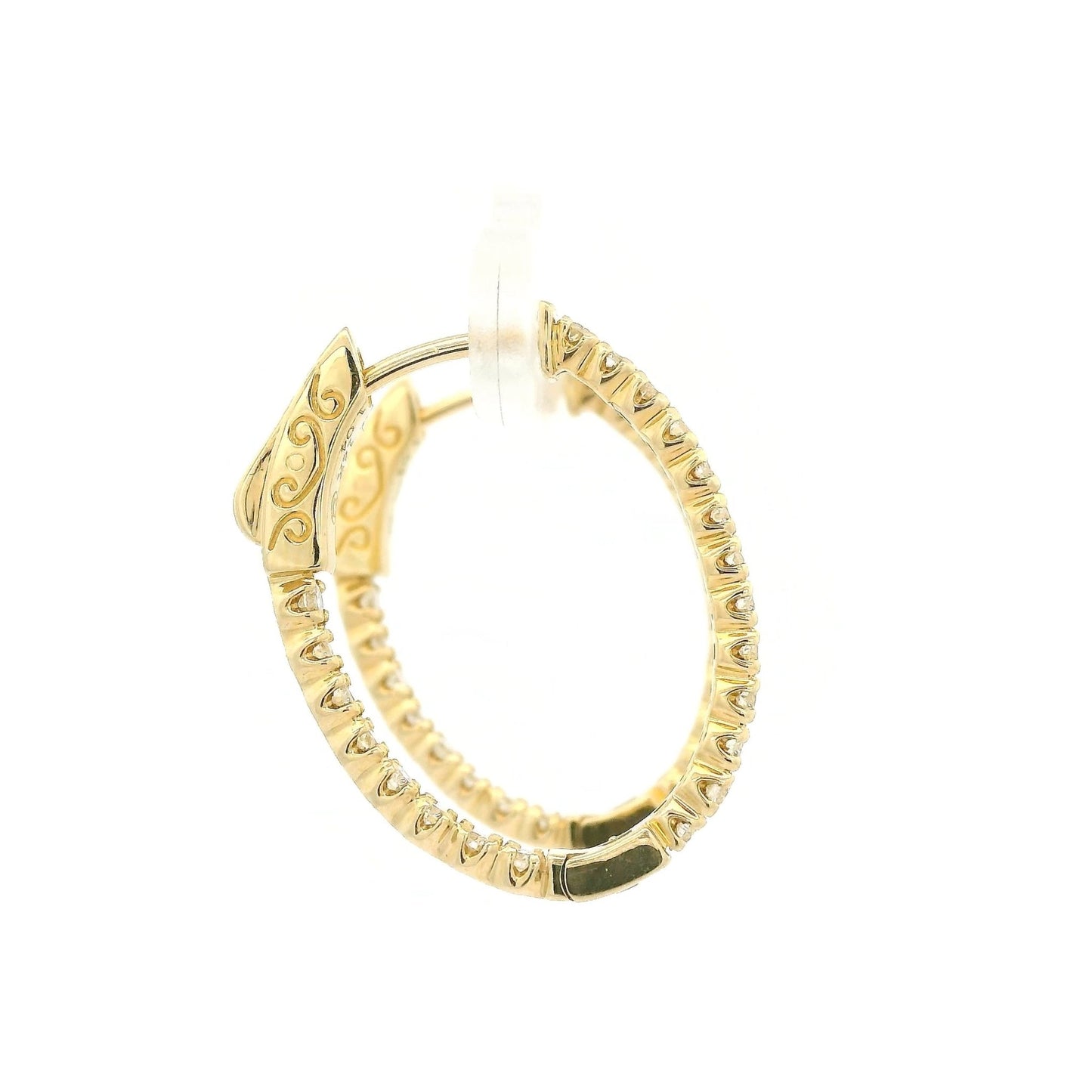 1.04ctw Diamond Oval Hoops - Forever Rox