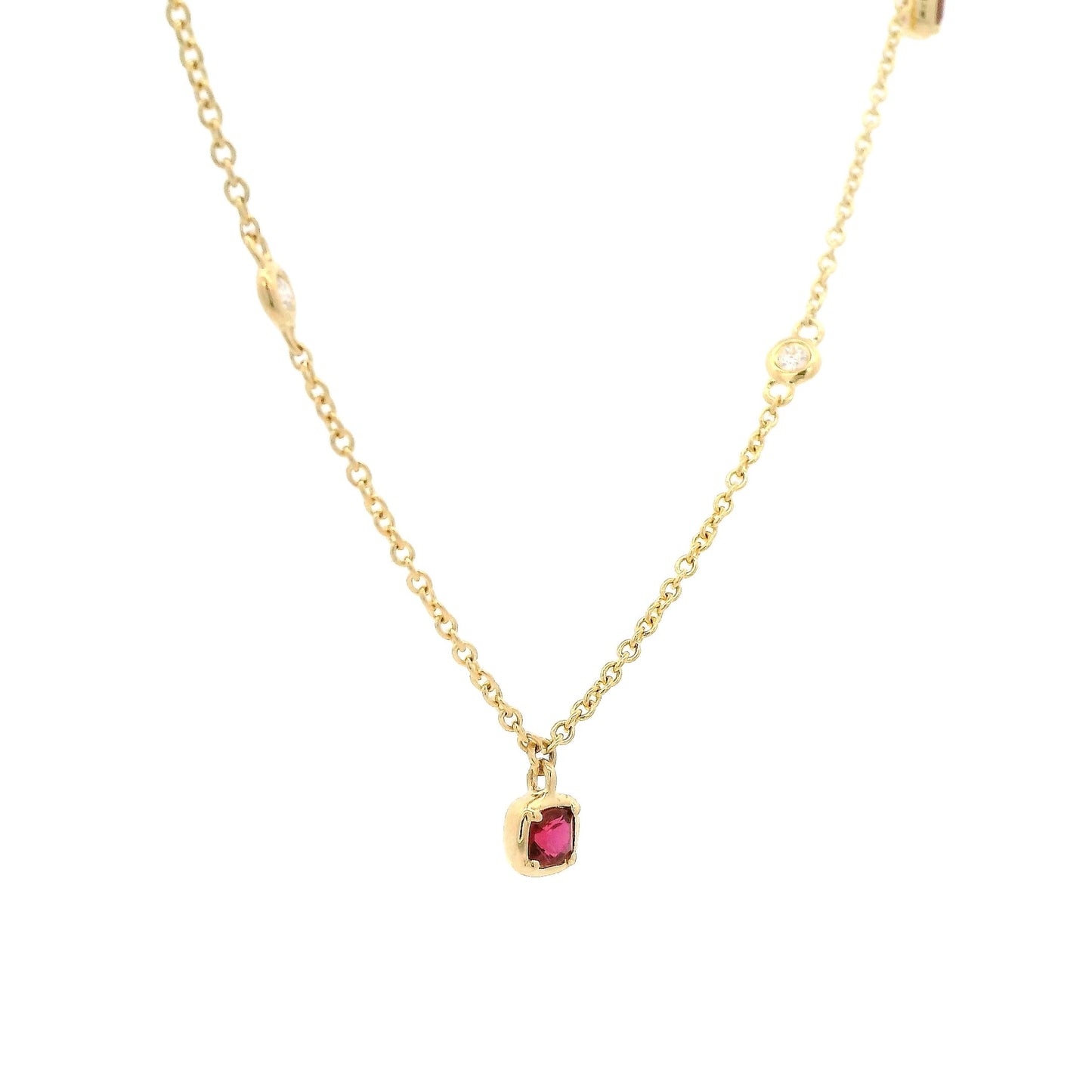 Rubies & Diamond by the Yard Necklace