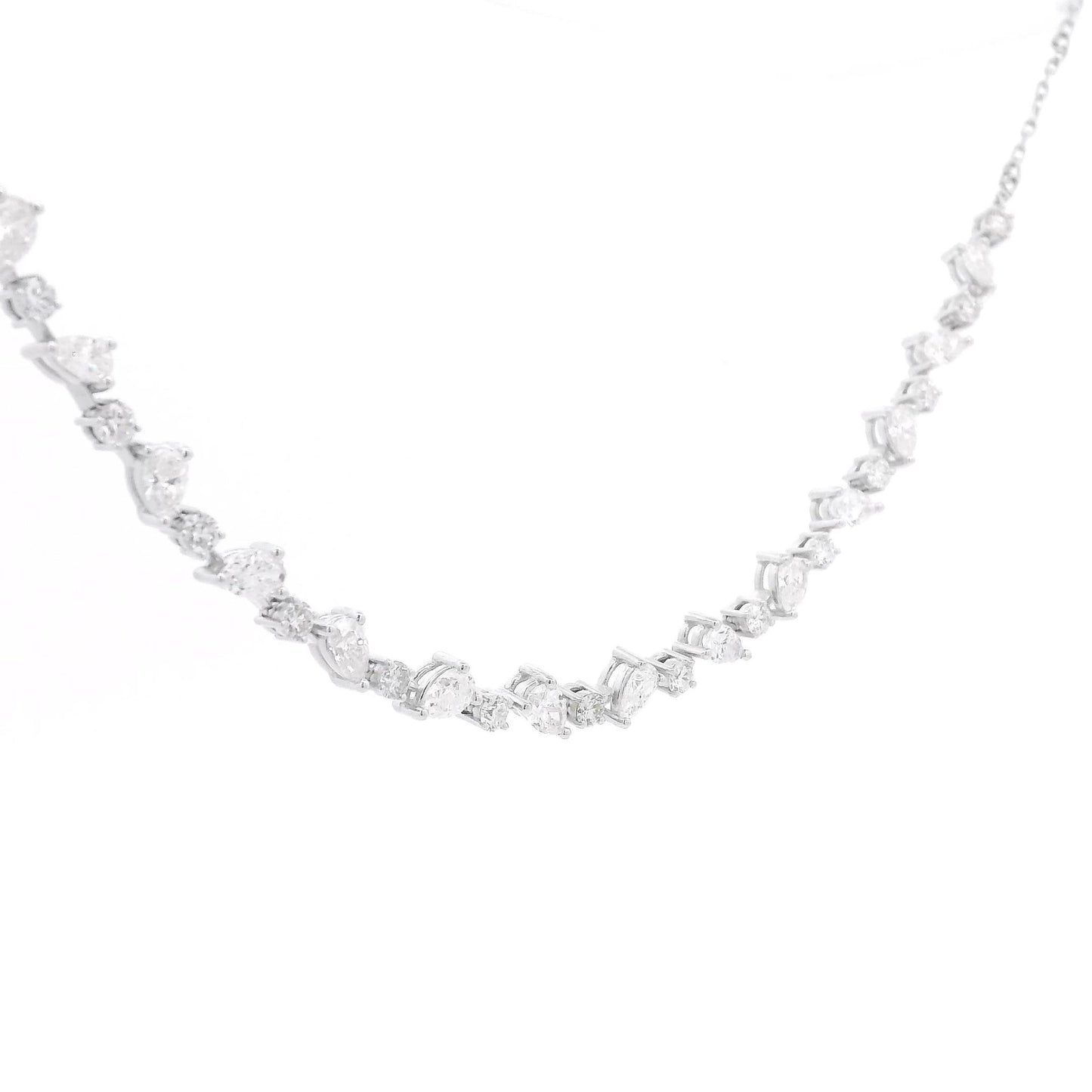 1/4 Around Mixed Cut Diamond Necklace - Forever Rox
