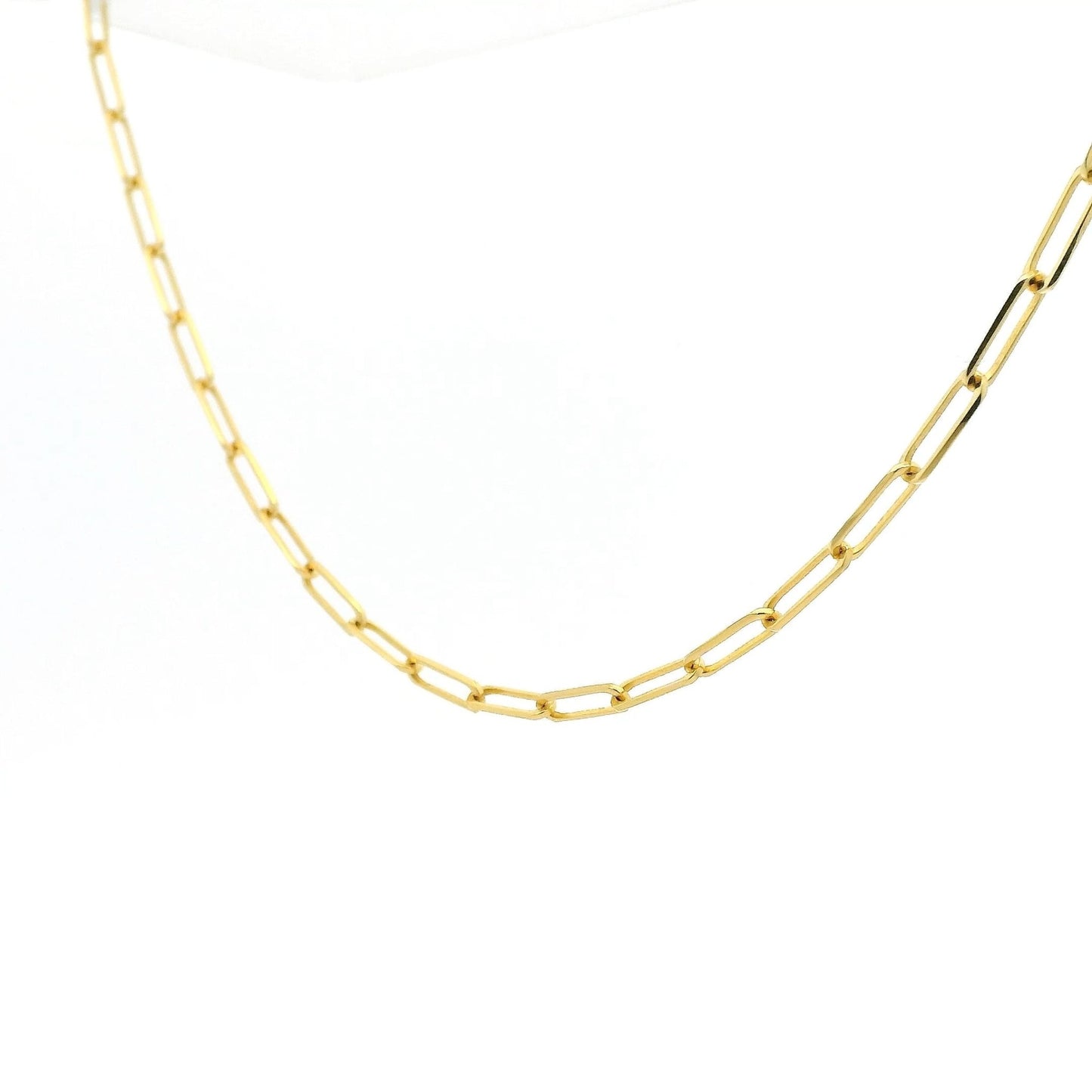 14k Yellow Gold Paperclip Necklace - Forever Rox
