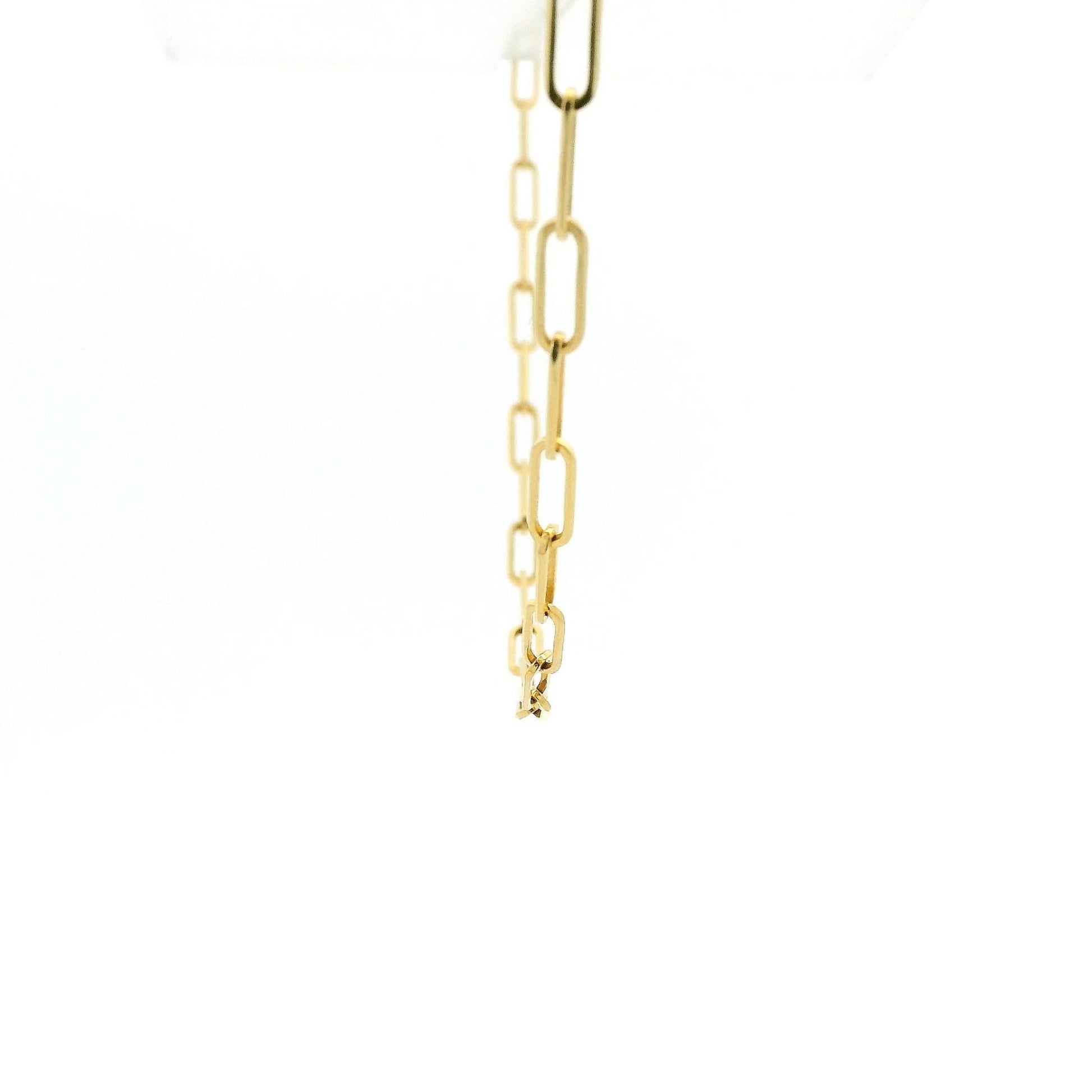 14k Yellow Gold Paperclip Necklace - Forever Rox