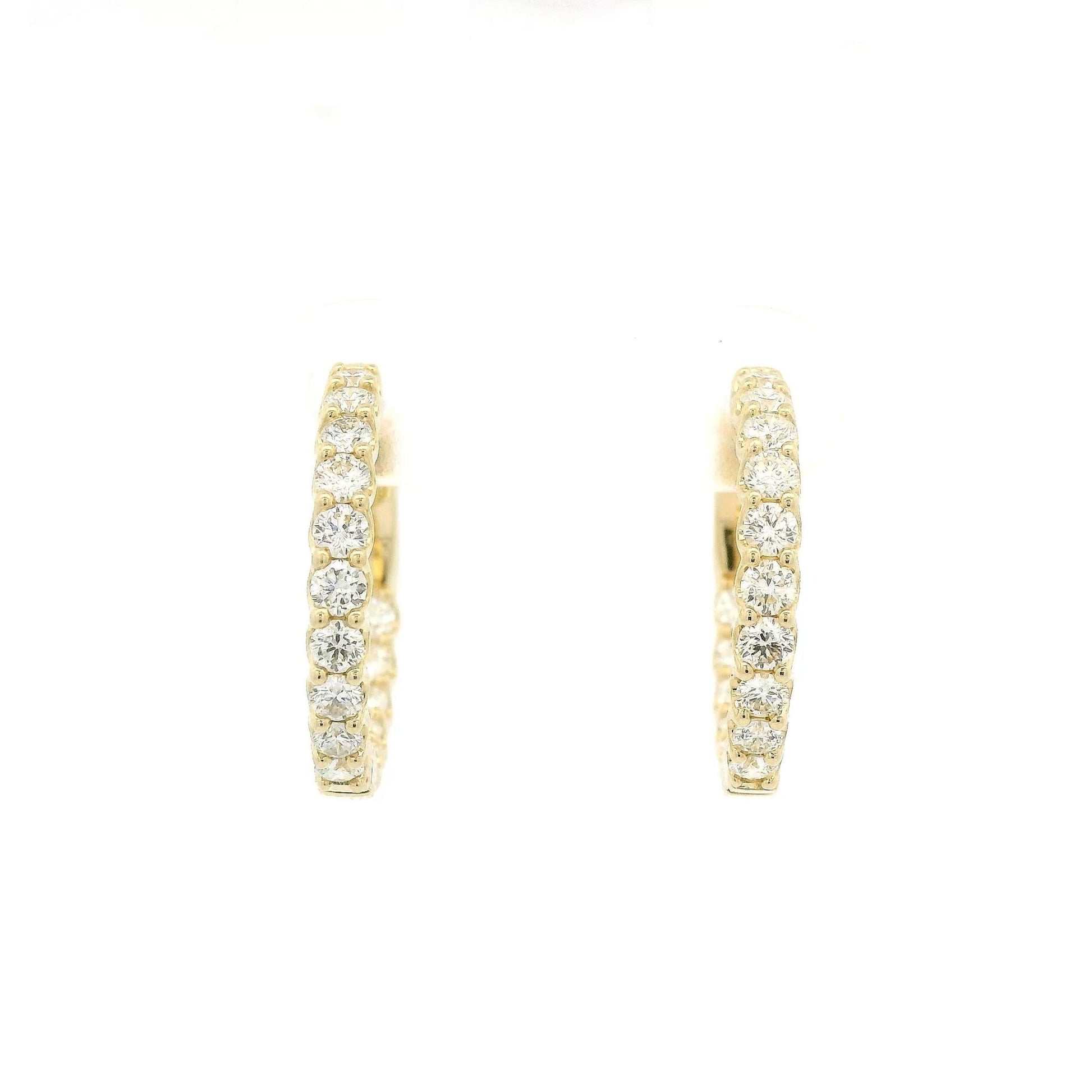~1.50ctw Diamond Innie Outtie Hoops - Forever Rox