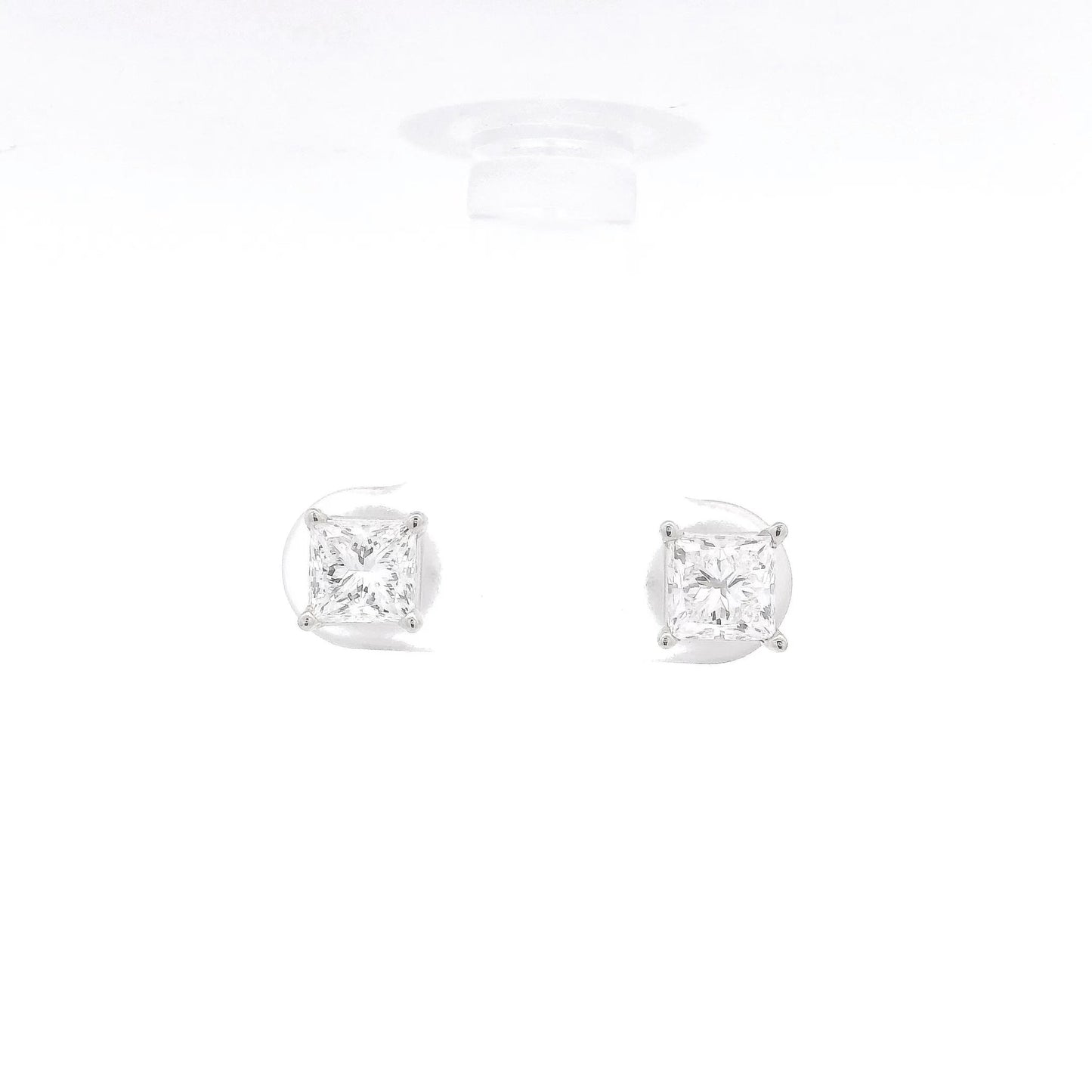 1.51ctw Princess Cut Diamond Studs - Forever Rox Fine Jewelry