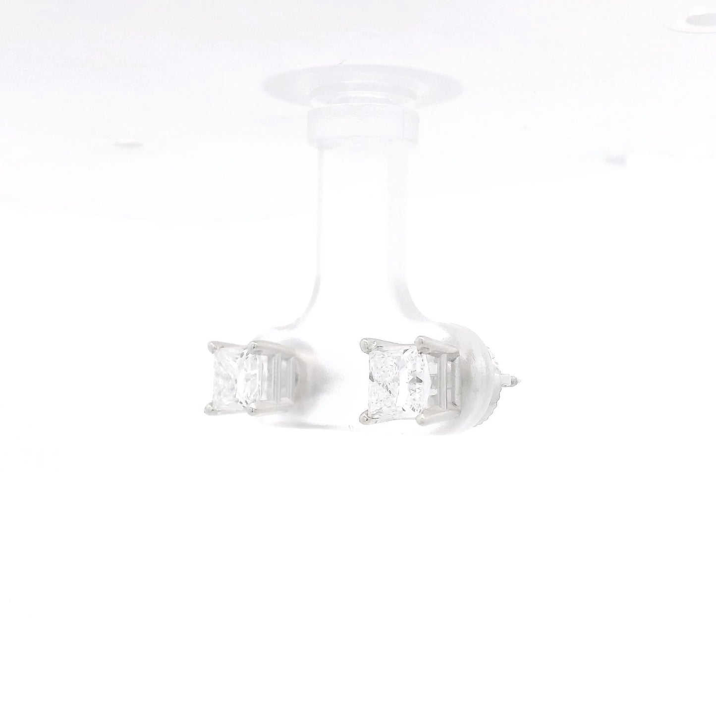 1.51ctw Princess Cut Diamond Studs - Forever Rox Fine Jewelry