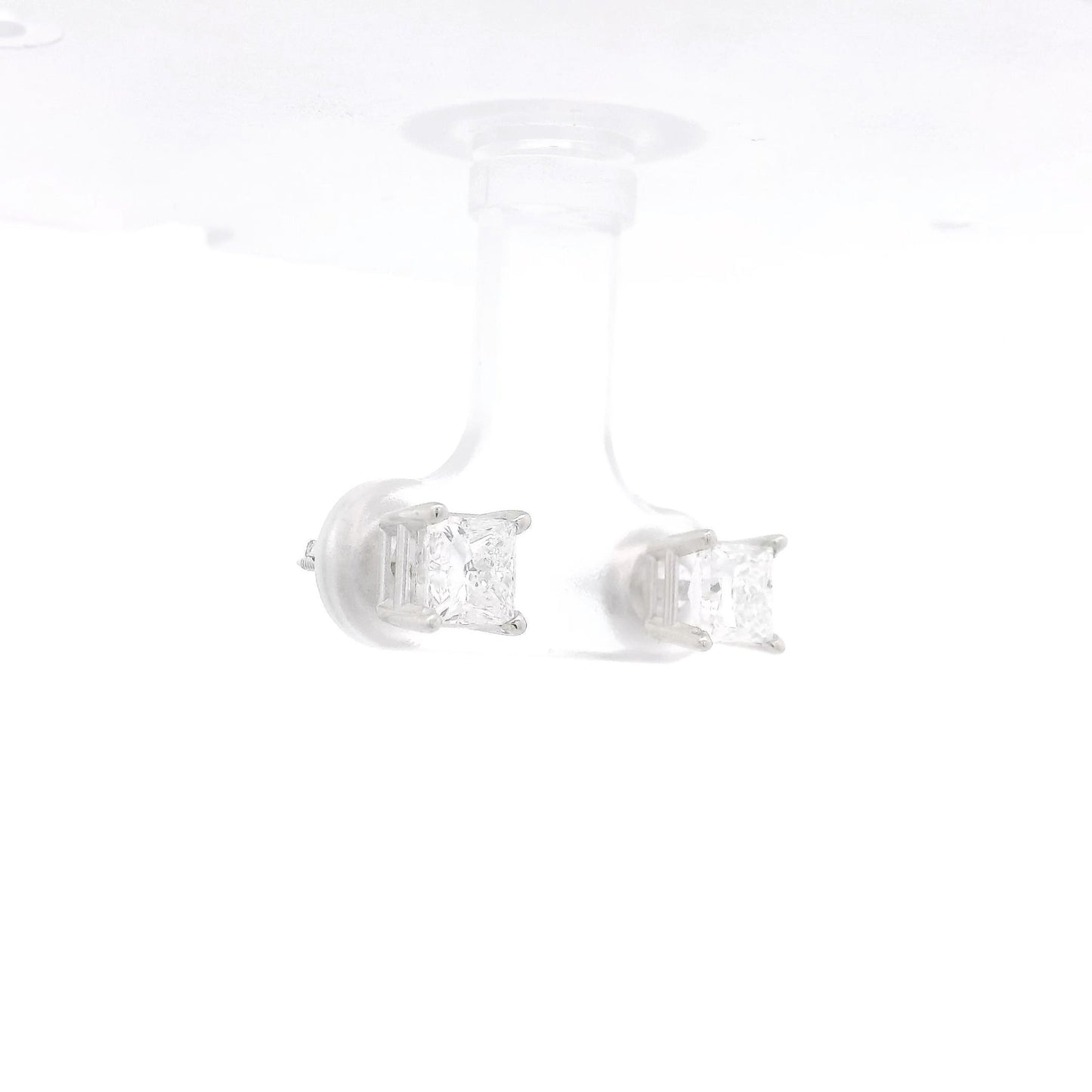 1.51ctw Princess Cut Diamond Studs - Forever Rox Fine Jewelry