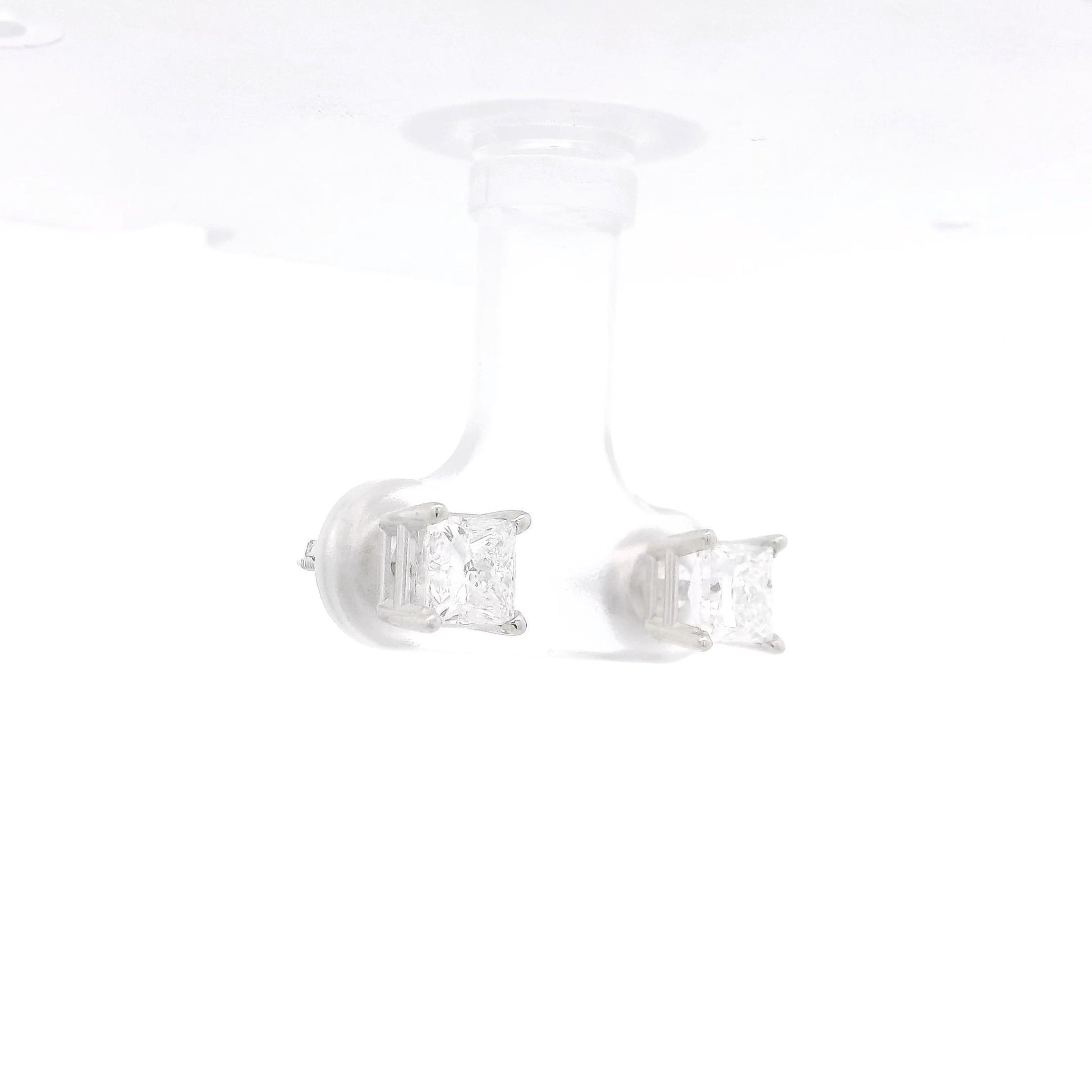 1.51ctw Princess Cut Diamond Studs - Forever Rox Fine Jewelry