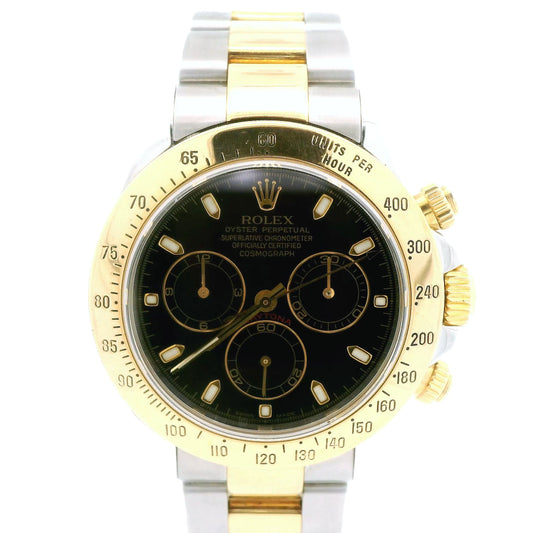 Two Tone Black Dial Rolex Daytona 40mm