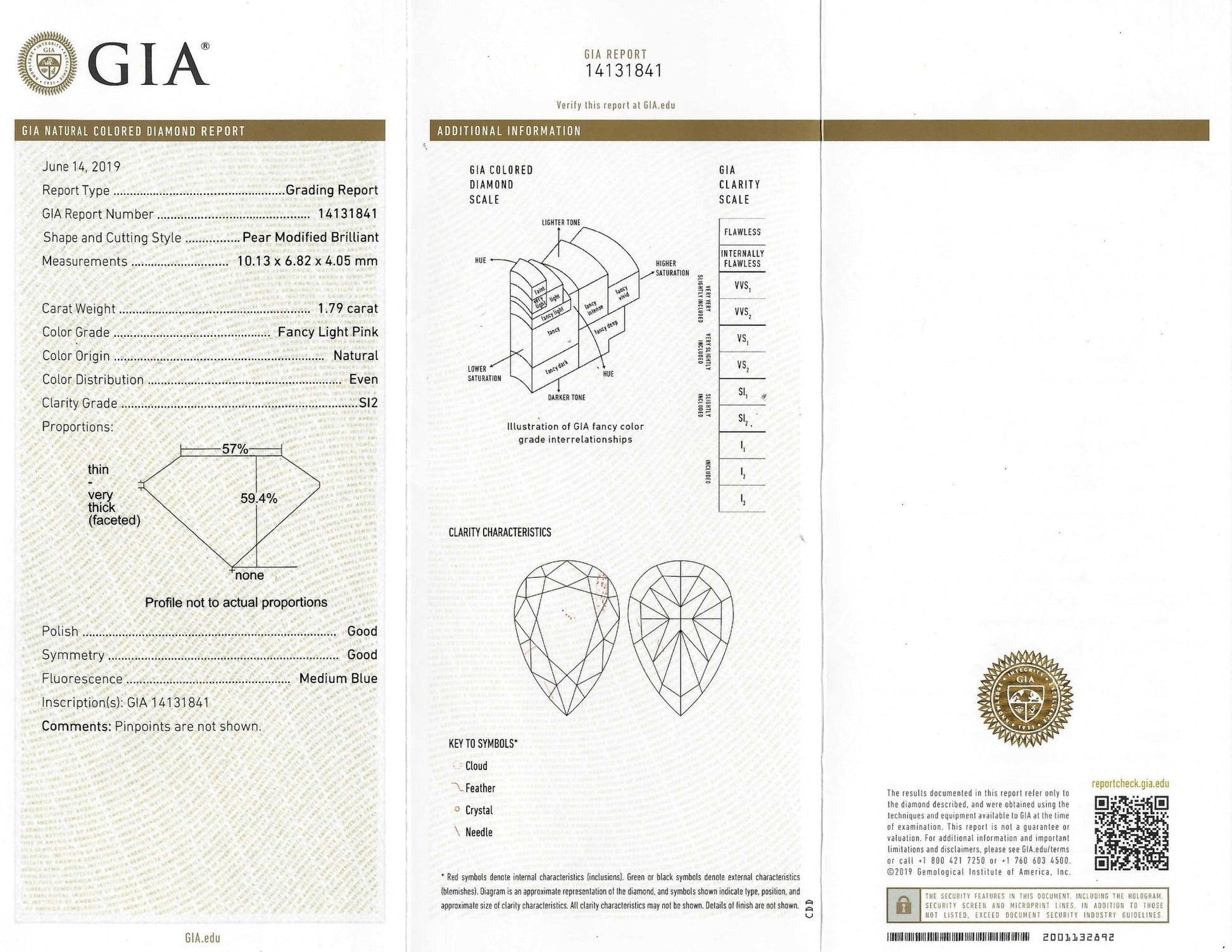 1.79ct Fancy Light Pink + 2.07ct G/VVS2 GIA Certified Pearshape Diamond Bypass Ring, Platinum - Forever Rox Fine Jewelry