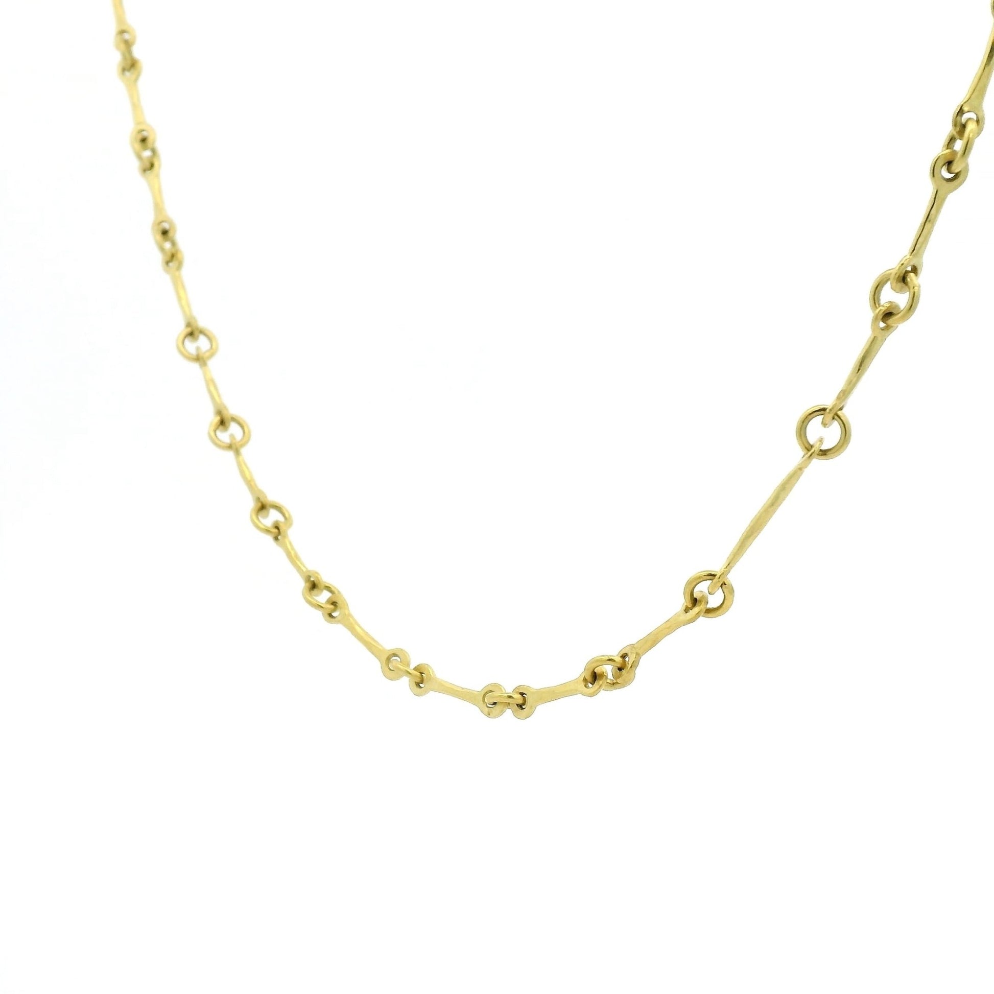 18k Yellow Gold Custom Handmade Link Chain - Forever Rox