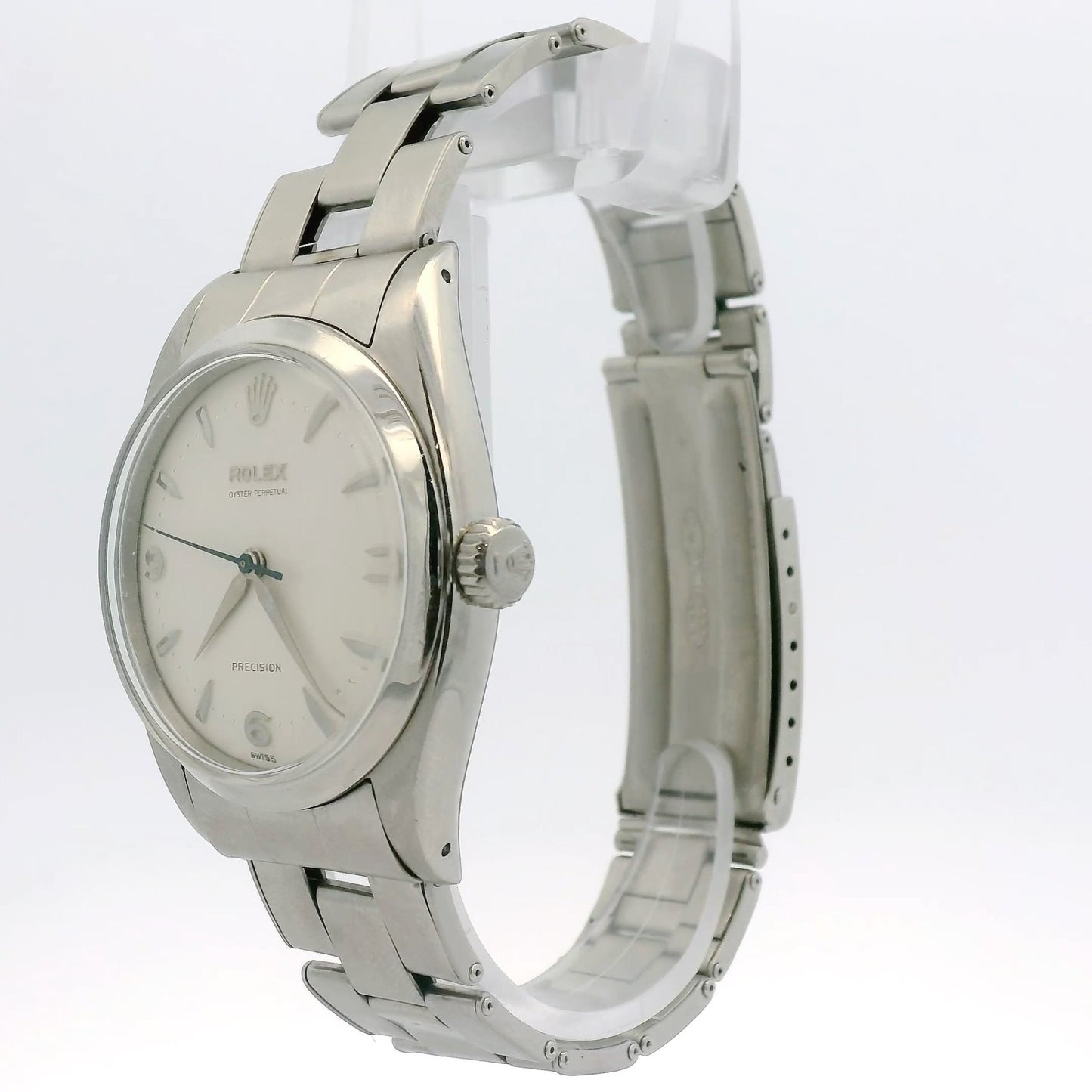 1953 Rolex Oyster Perpetual Ref. 6298 “Pre - Explorer” 36mm Stainless Steel Bubbleback w/ Original Rivet Oyster Bracelet Original 3,6,9 Dial. - Forever Rox Fine Jewelry