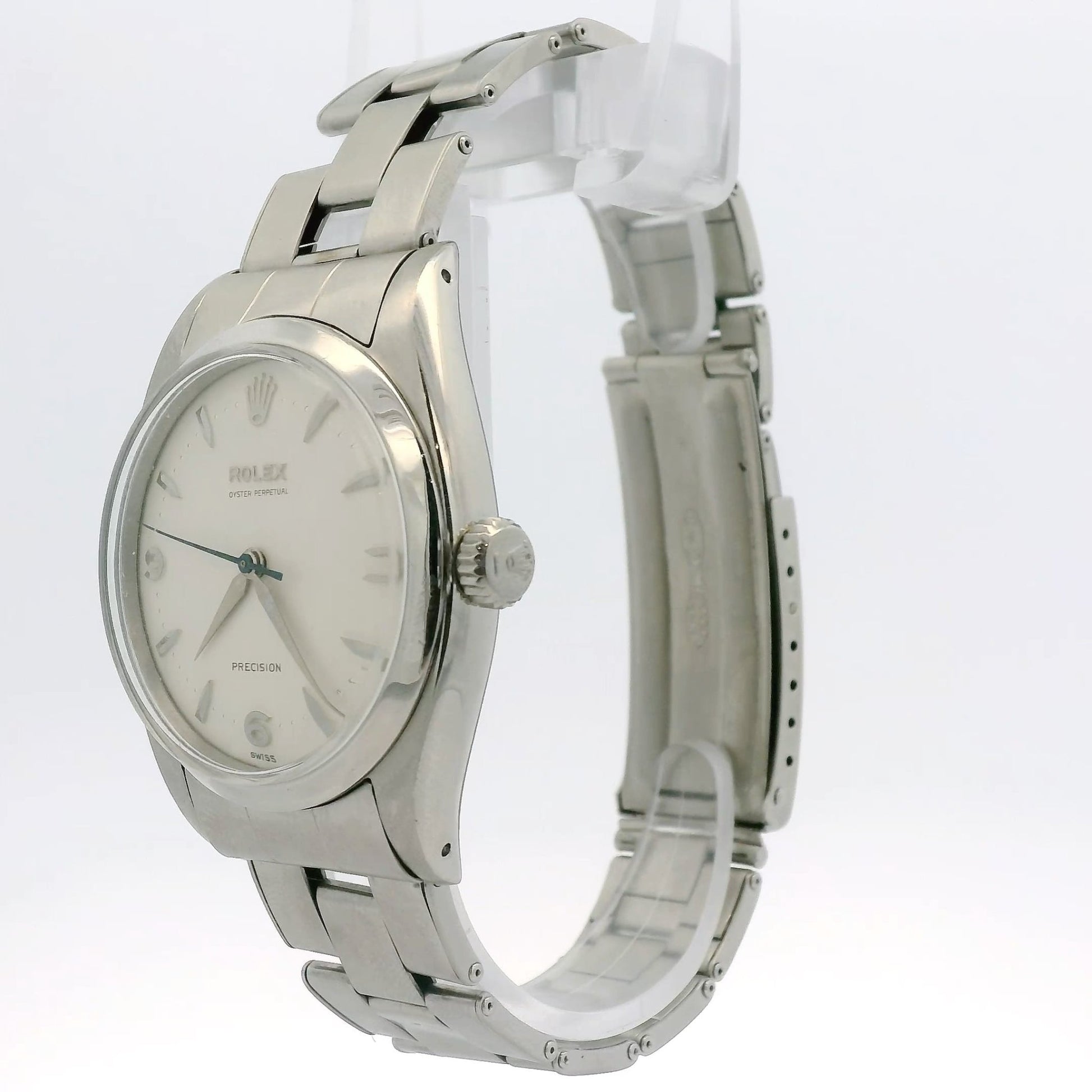 1953 Rolex Oyster Perpetual Ref. 6298 “Pre - Explorer” 36mm Stainless Steel Bubbleback w/ Original Rivet Oyster Bracelet Original 3,6,9 Dial. - Forever Rox Fine Jewelry