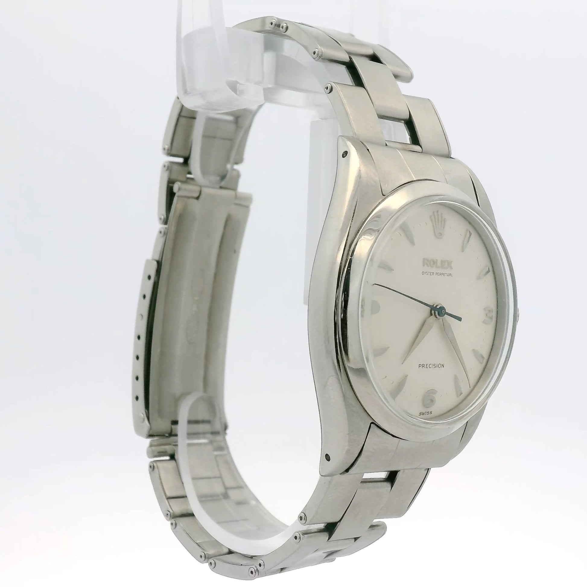 1953 Rolex Oyster Perpetual Ref. 6298 “Pre - Explorer” 36mm Stainless Steel Bubbleback w/ Original Rivet Oyster Bracelet Original 3,6,9 Dial. - Forever Rox Fine Jewelry